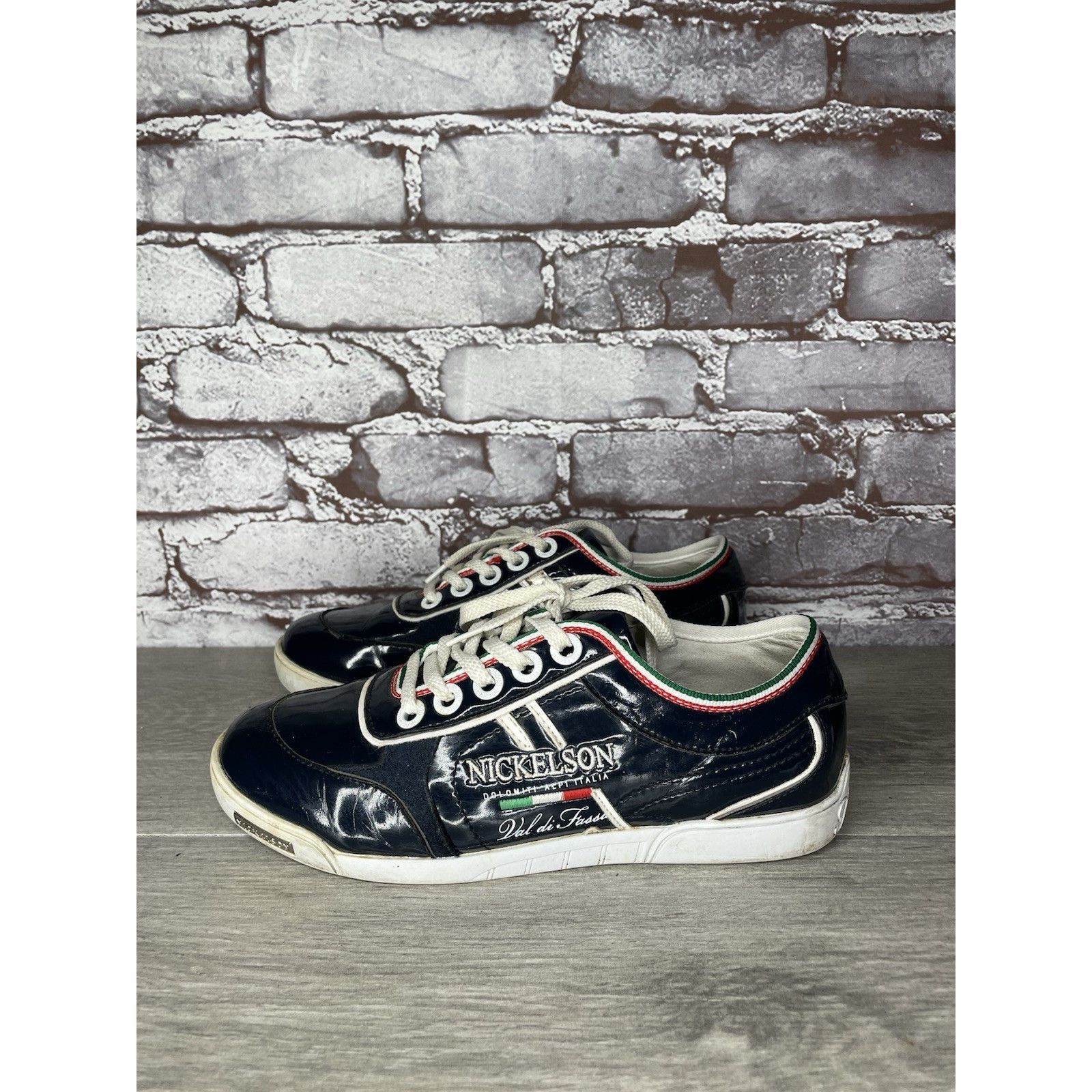 Studio Nicholson NICKELSON Fiera Blue Patent Leather Low Top Lace Sneakers Wo Size US 7.5 / IT 37.5 - 1 Thumbnail