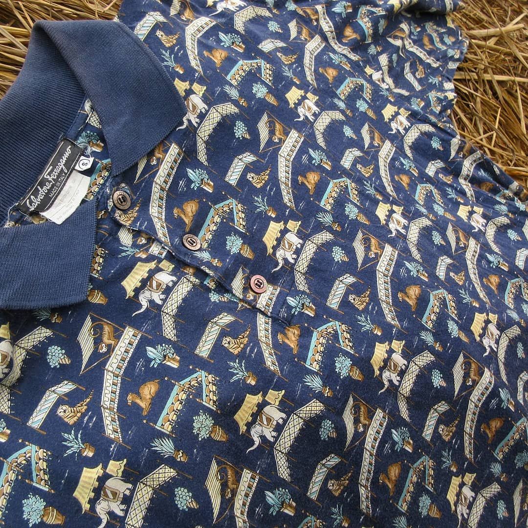 Salvatore Ferragamo Vintage Full Print Salvatore Ferragamo polo shirt Size S Size US M / EU 48-50 / 2 - 1 Thumbnail