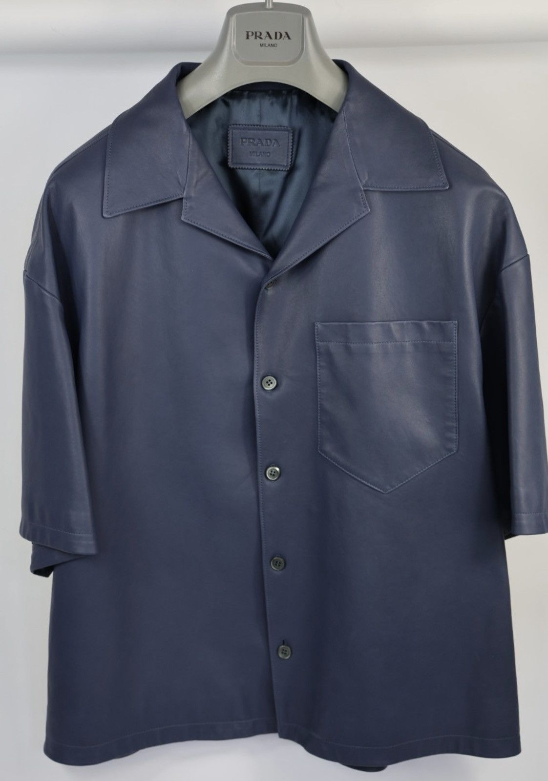 Prada PRADA CAMICIA LEATHER SHIRT Size US XL / EU 56 / 4 - 1 Thumbnail