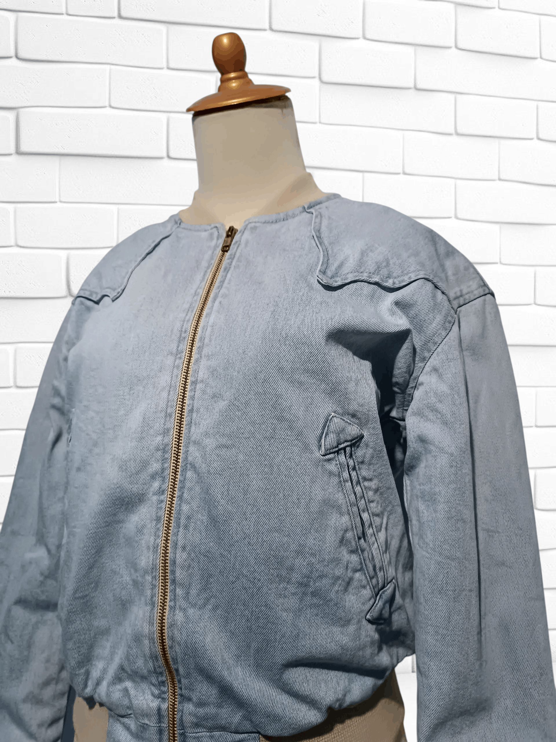 Nanushka Sherpa Trucker Denim Jacket Western Style Size XS / US 0-2 / IT 36-38 - 2 Thumbnail