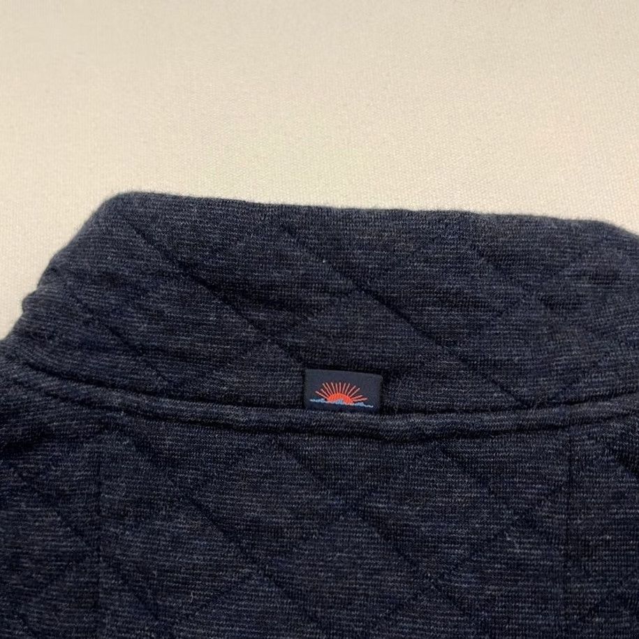 Faherty Faherty Vest Quilted Fleece Full Zip Blue 2XLT Mens - Preppy, Outdoor, Classic, All Seasons, Lightweight, Stand-Up Collar, Regular Fit, Big & Tall Size US XXL / EU 58 / 5 - 4 Thumbnail