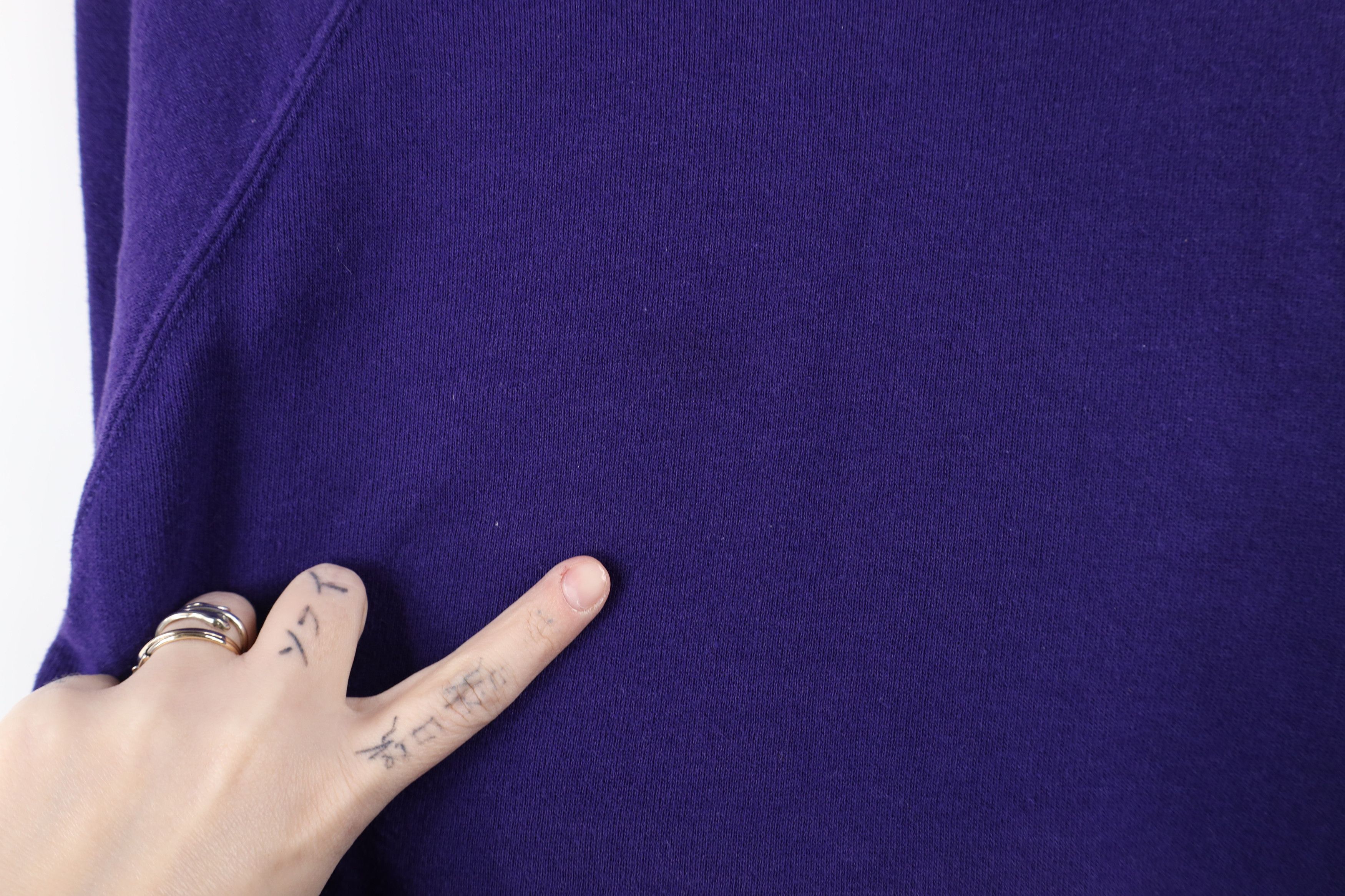 Vintage Vintage 90s Streetwear Blank Crewneck Sweatshirt Purple USA Size M / US 6-8 / IT 42-44 - 6 Thumbnail