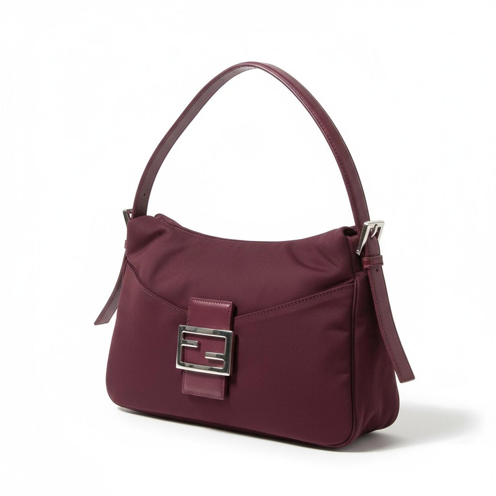Fendi Fendi - Burgundy Baguette Shoulder Bag Size ONE SIZE - 1 Thumbnail