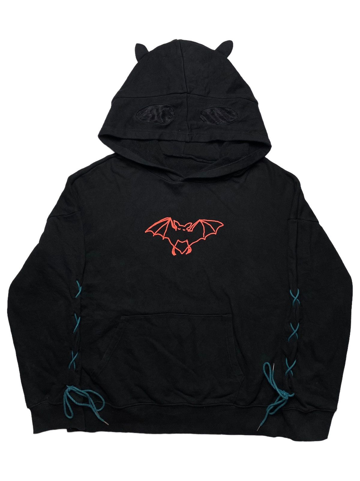 2000s Kenshi Yonezu - 3D Hoodie Side Lace Bat Hoodie