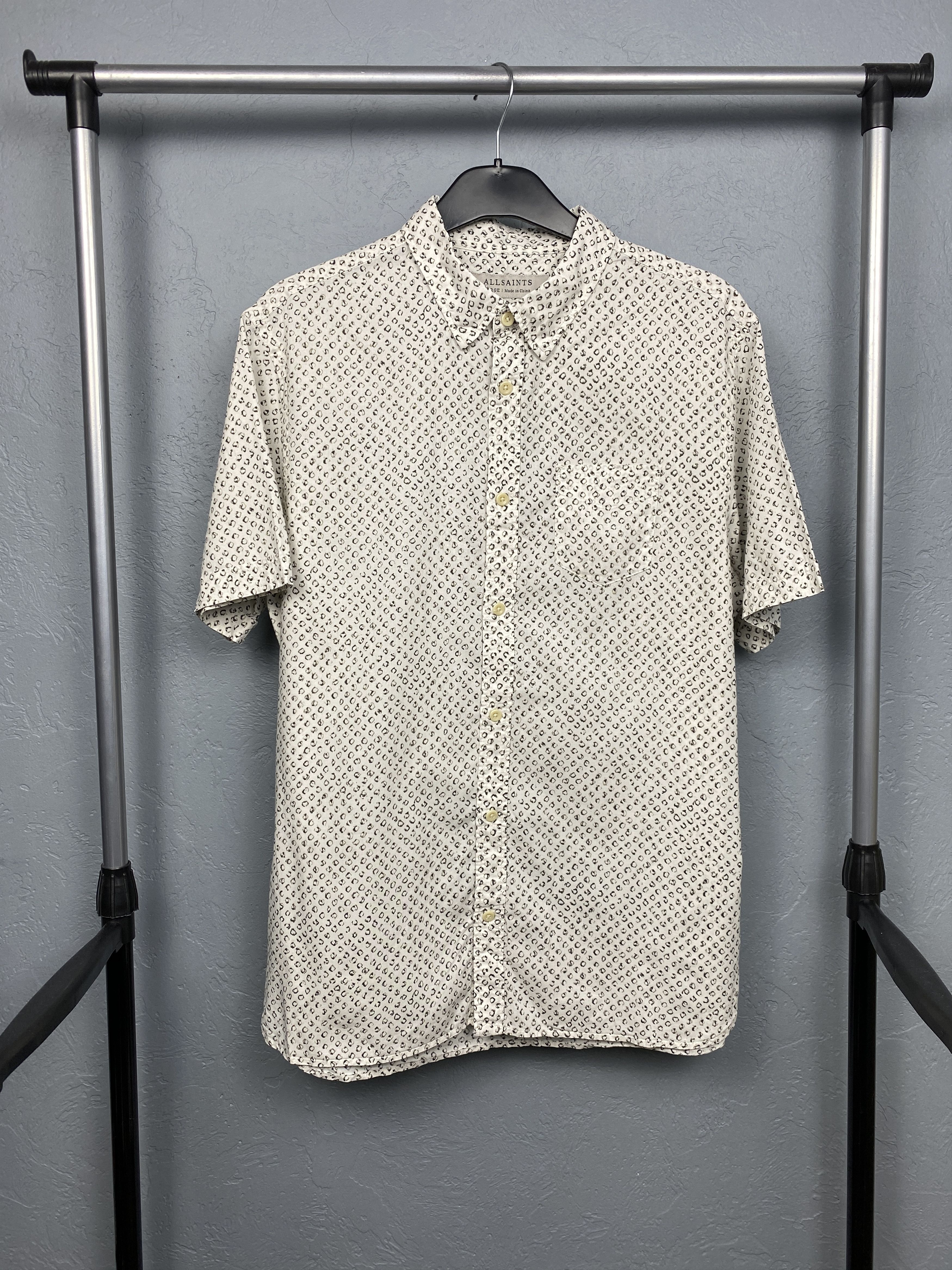 Allsaints Allsaints Vintage Mens Cardtridge Short Sleeve Shirt Size US L / EU 52-54 / 3 - 1 Thumbnail
