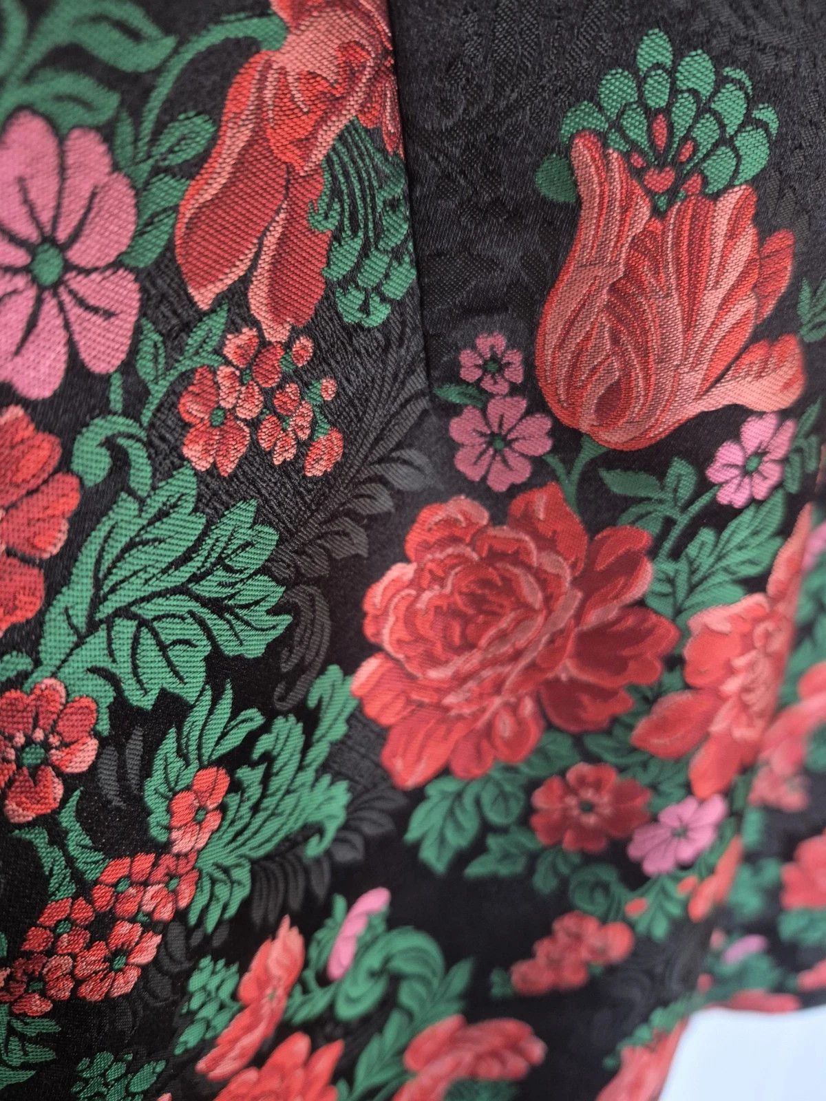 D&G Dress Black Floral Silk Blend Sheath Italy Size 42 (M)