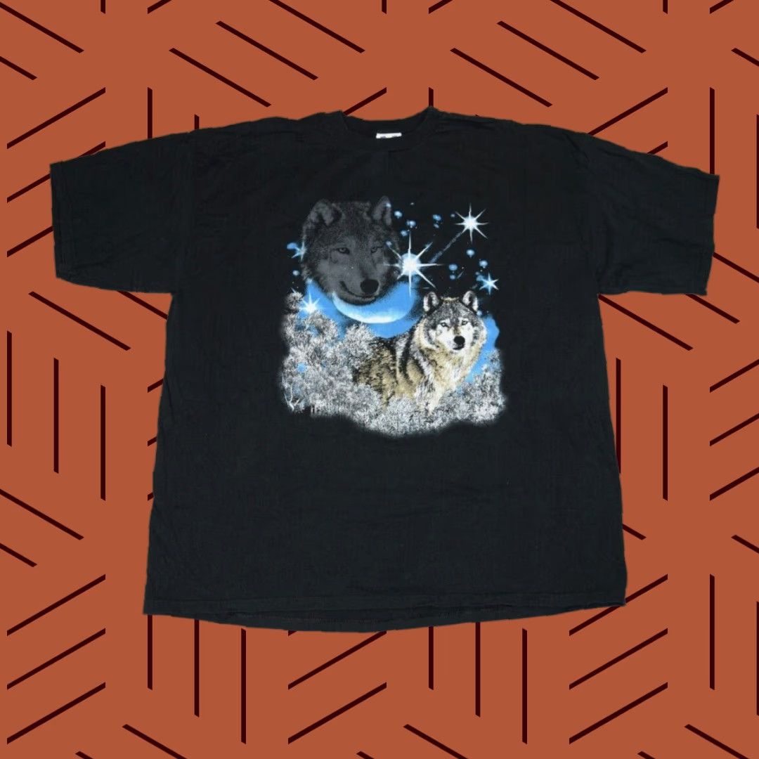 Vintage VINTAGE TNT T-Shirt Men Deer 3XL Black 90s Outdoor Double-Sided Crew Neck Halloween Bear Stars Hunting Trophy Space Size US XXL / EU 58 / 5 - 1 Thumbnail