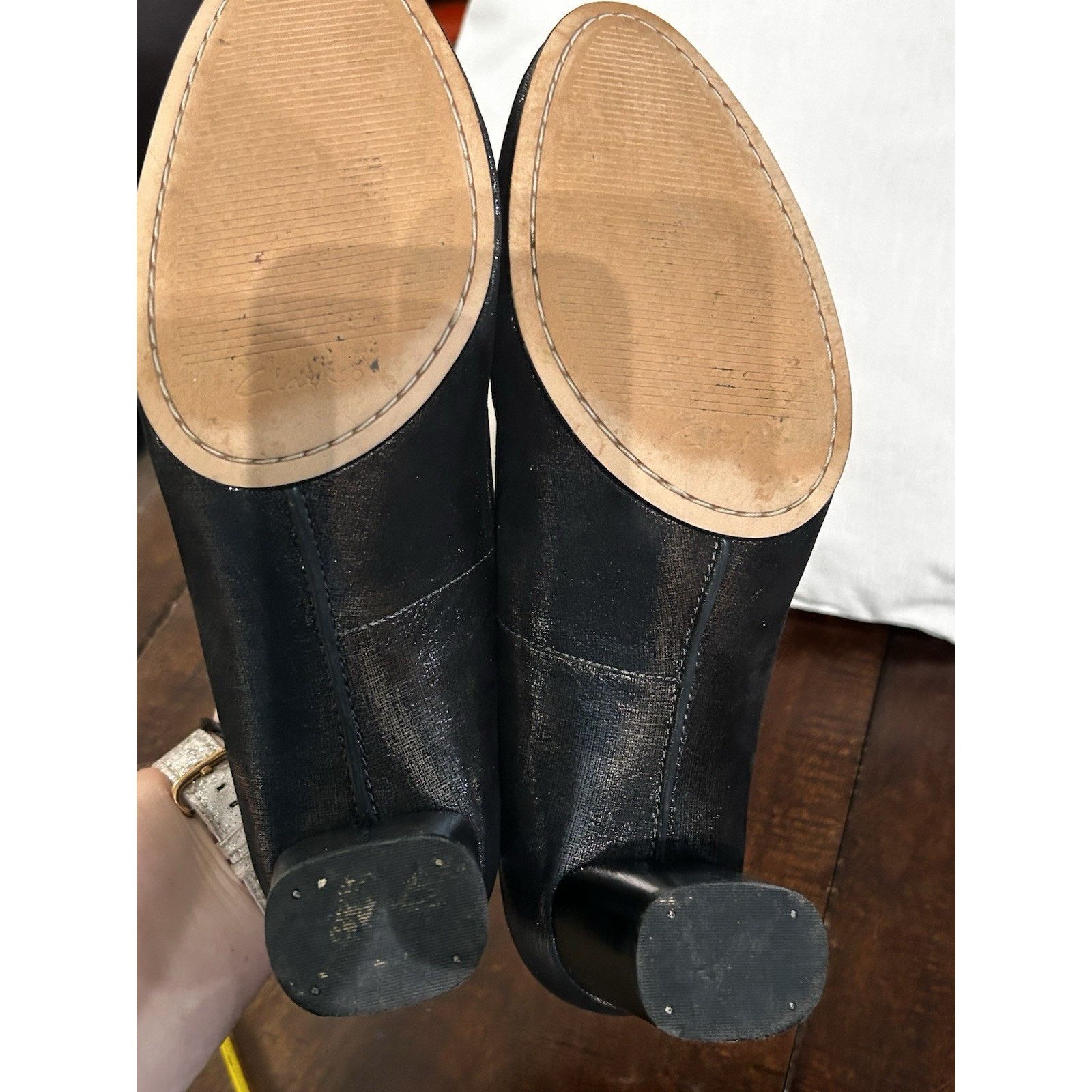 Clarks Clarks Wmn's Size 10 Metallic Isabella Chunky Heel Pumps 2.5 Size US 10 / IT 40 - 7 Thumbnail