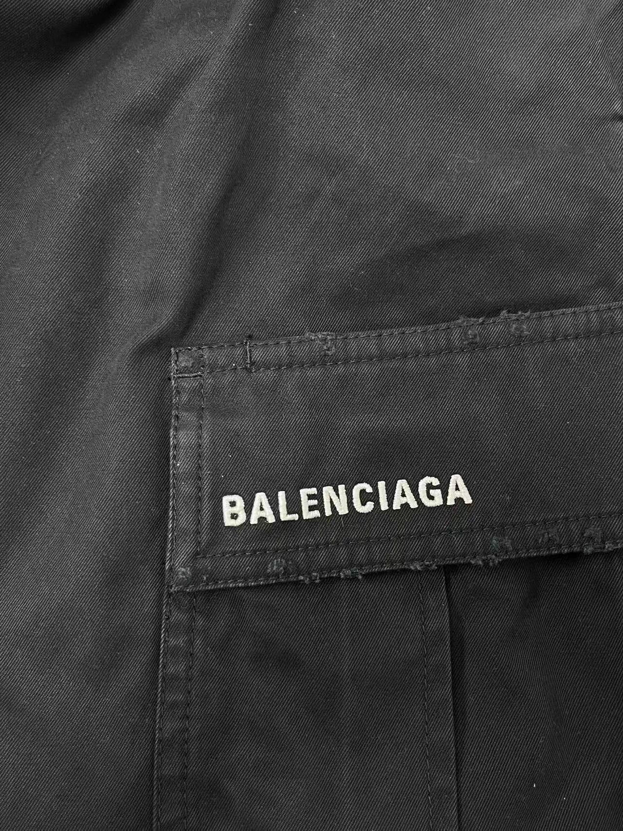 Balenciaga Balenciaga men's paper-woven cotton twill cargo pants Size US 29 - 4 Thumbnail