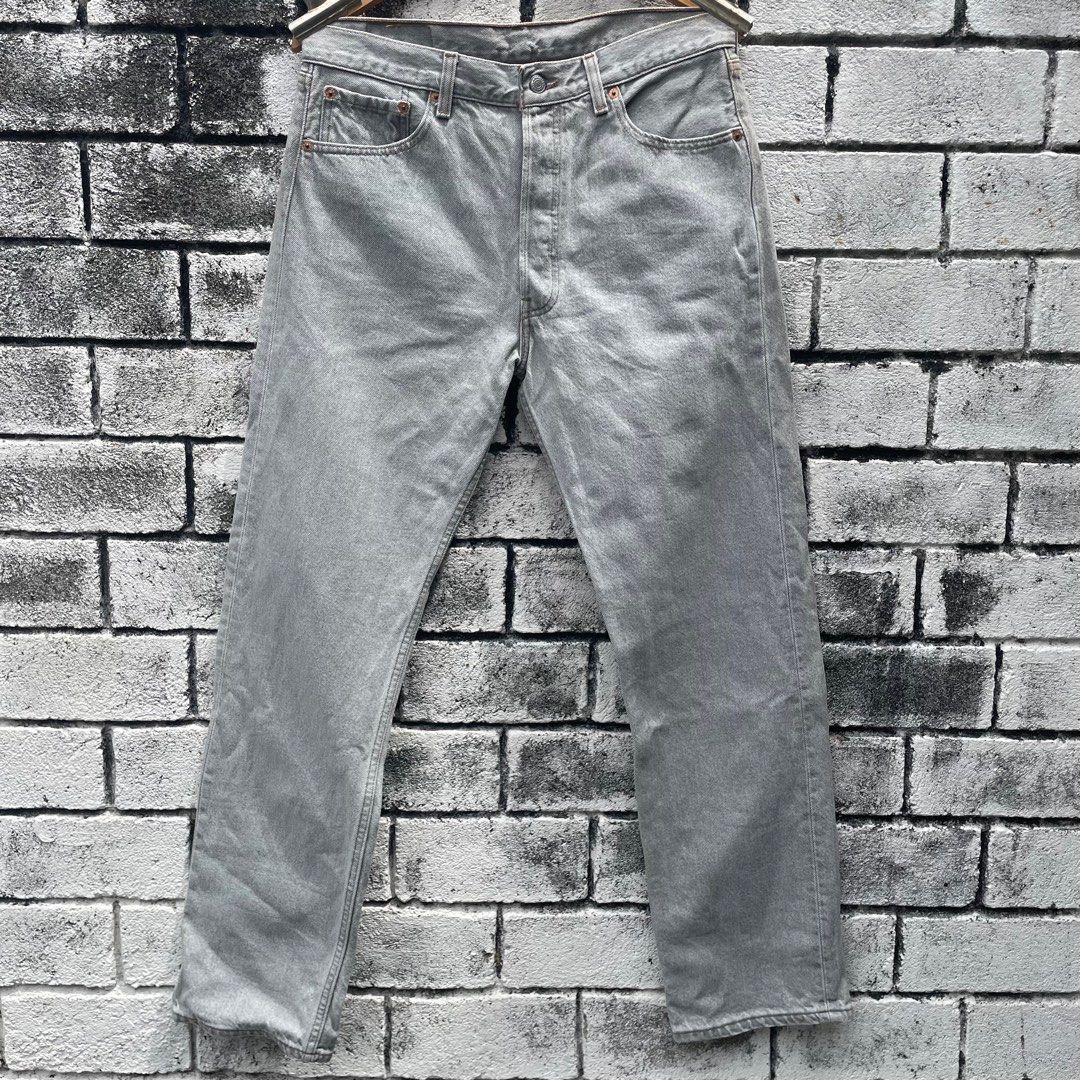 Size 34 Vintage Levis 501 Denim Jeans Grey USA