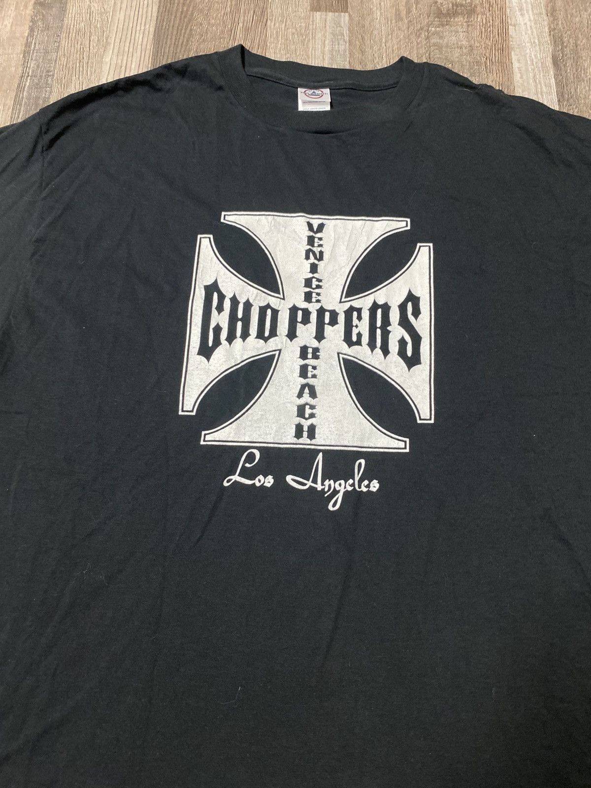 West Coast Choppers Vintage Choppers Cross Tee T Shirt y2k Los Angeles Venice Size US XL / EU 56 / 4 - 2 Thumbnail