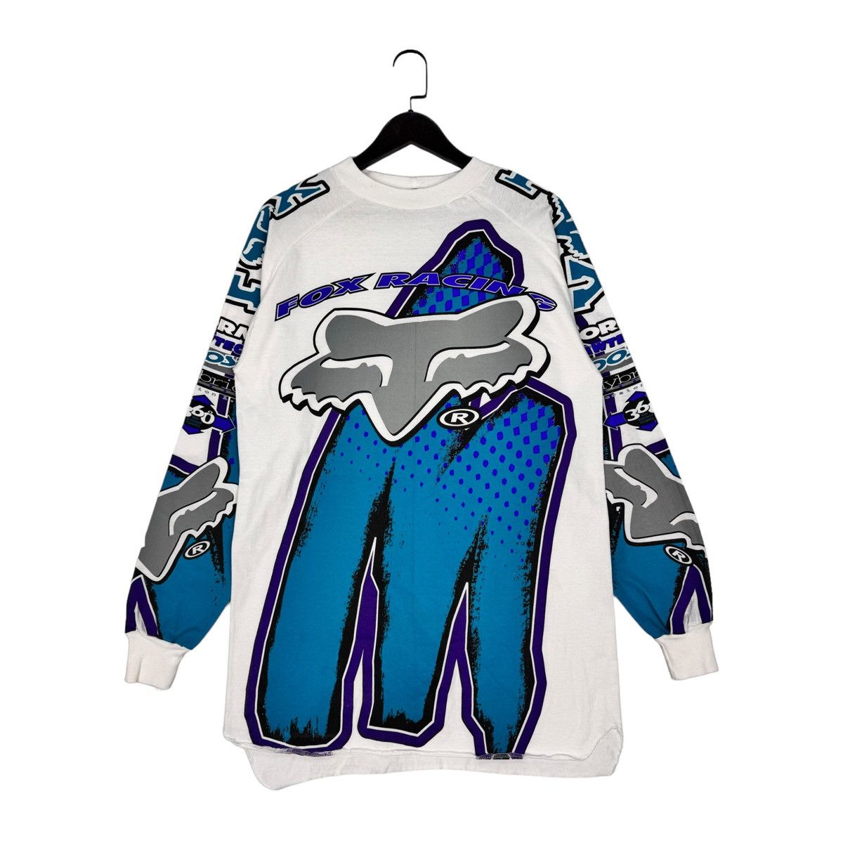 Fox Racing × Vintage Vintage 90s Fox Racing Motocross Jersey Size US M / EU 48-50 / 2 - 2 Thumbnail