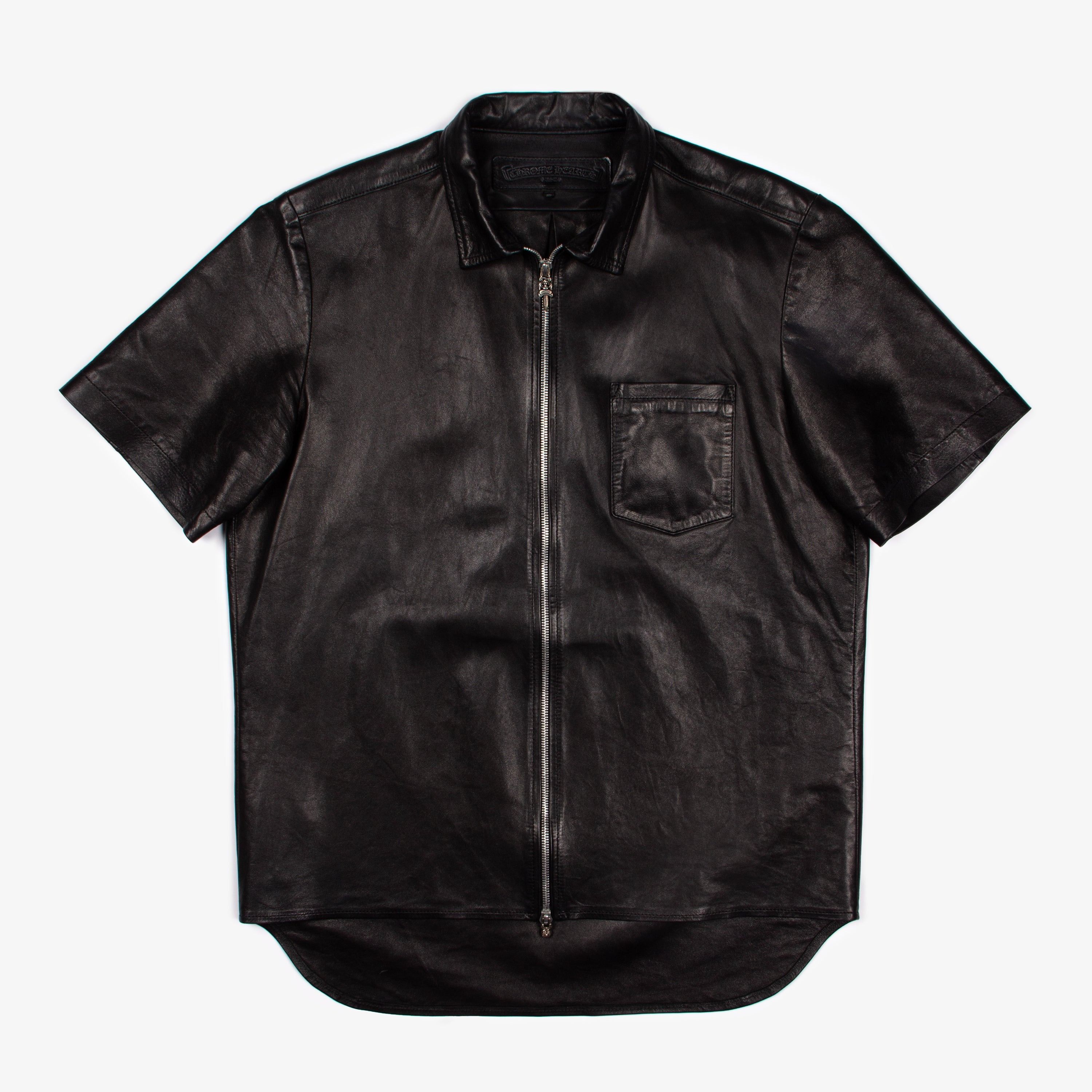 Chrome Hearts CHROME HEARTS LEATHER DOUBLE ZIP SHIRT Size US M / EU 48-50 / 2 - 2 Thumbnail
