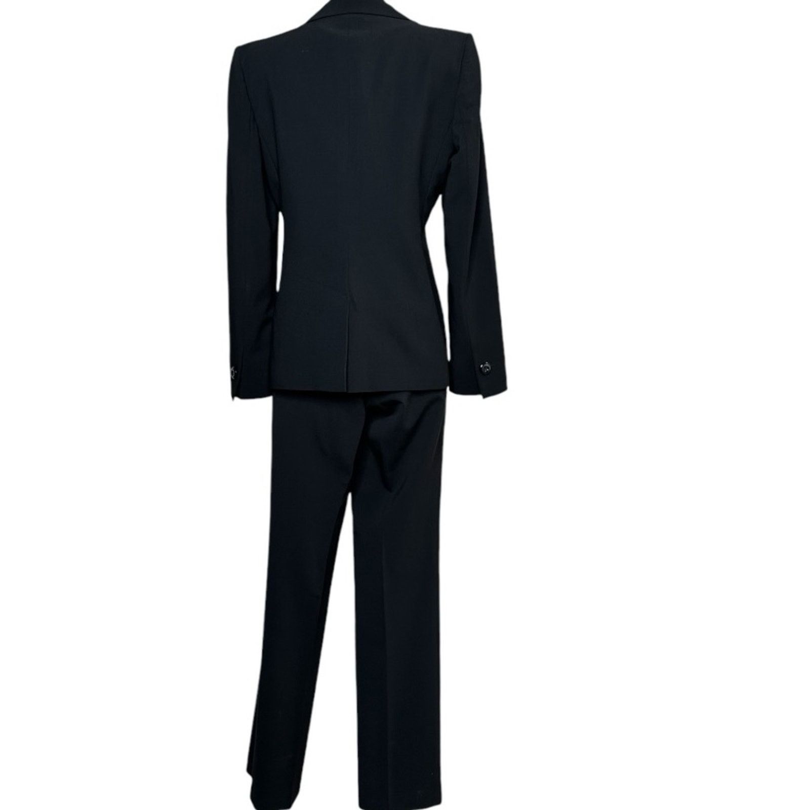 Armani Collezioni VTG Armani Collezioni 100% Wool Tuxedo Pant Suit Black Sz 8 Size M / US 6-8 / IT 42-44 - 2 Thumbnail