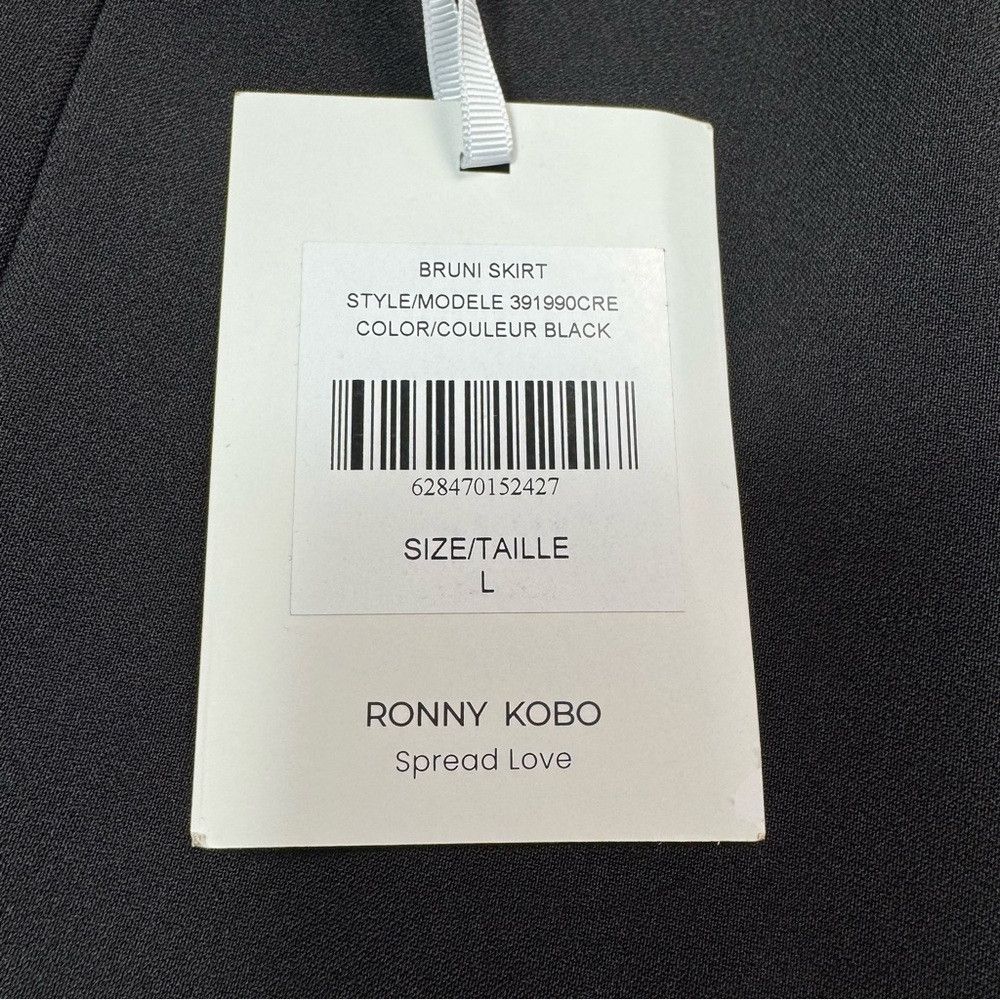 Ronny Kobo NWT New $428 Ronny Kobo Bruni Tie-Waist Black Mini Skirt Si Size 34" / US 12 / IT 48 - 7 Thumbnail