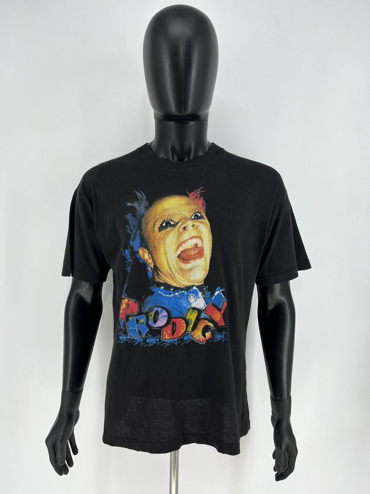 Band Tees RARE!! Vintage 90s Prodigy The Fat of the Land Keith Flint Size US M / EU 48-50 / 2 - 2 Thumbnail