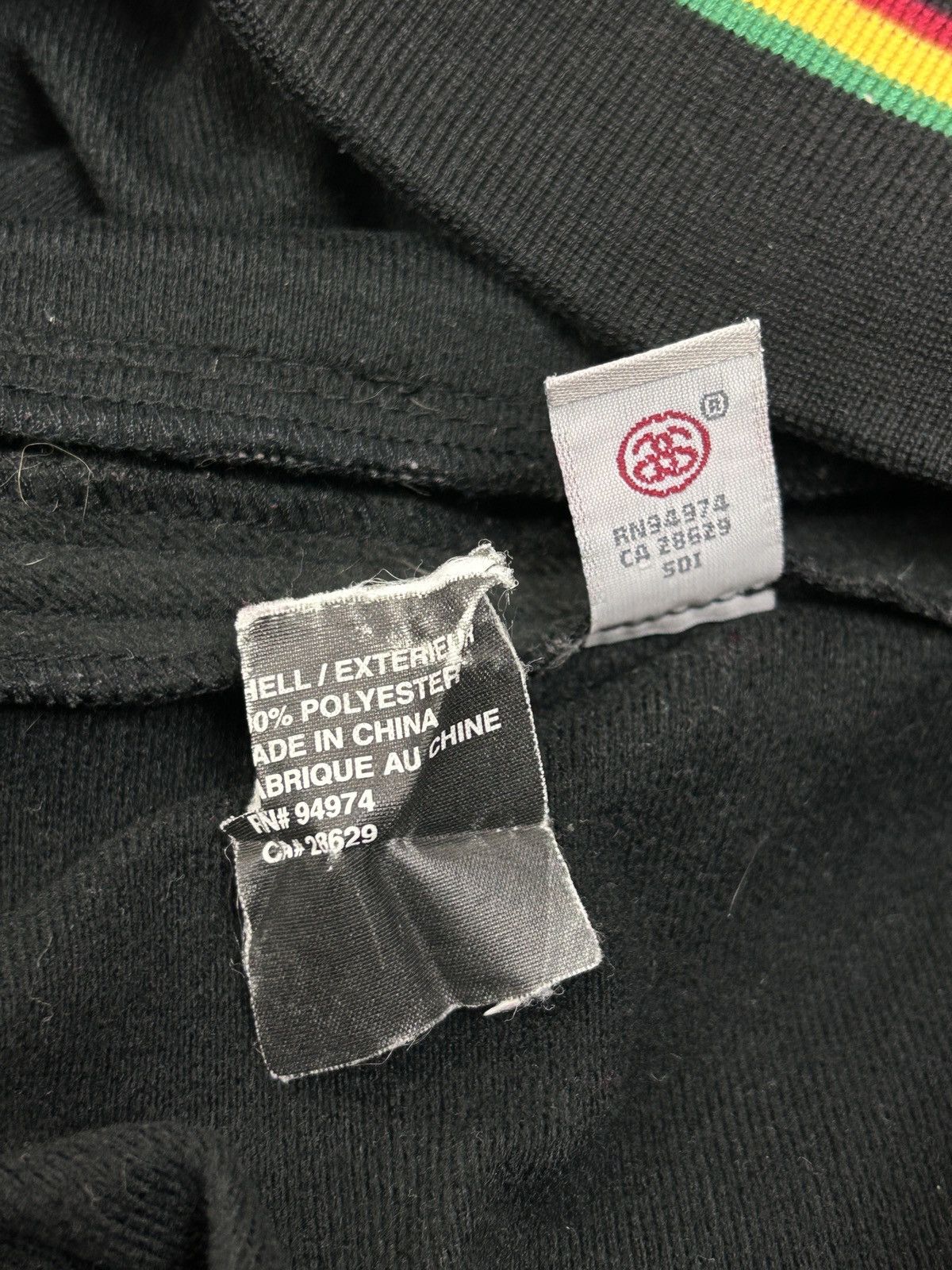 Vintage Rasta Stussy Tracksuit Jacket In Black Weed 420