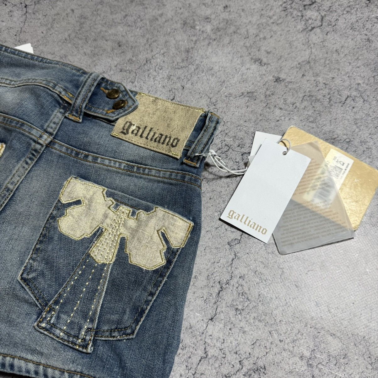 John Galliano NEW Galliano Y2K 00s Mini Shorts Size 24" / US 00 / IT 34 - 3 Thumbnail