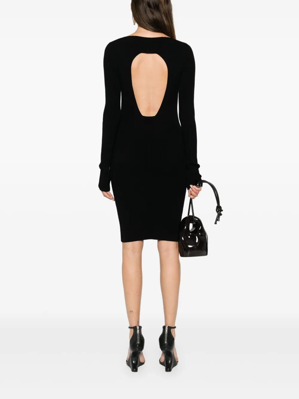Rick Owens o1y0126 Wool Sweater in Black Size M / US 6-8 / IT 42-44 - 5 Thumbnail