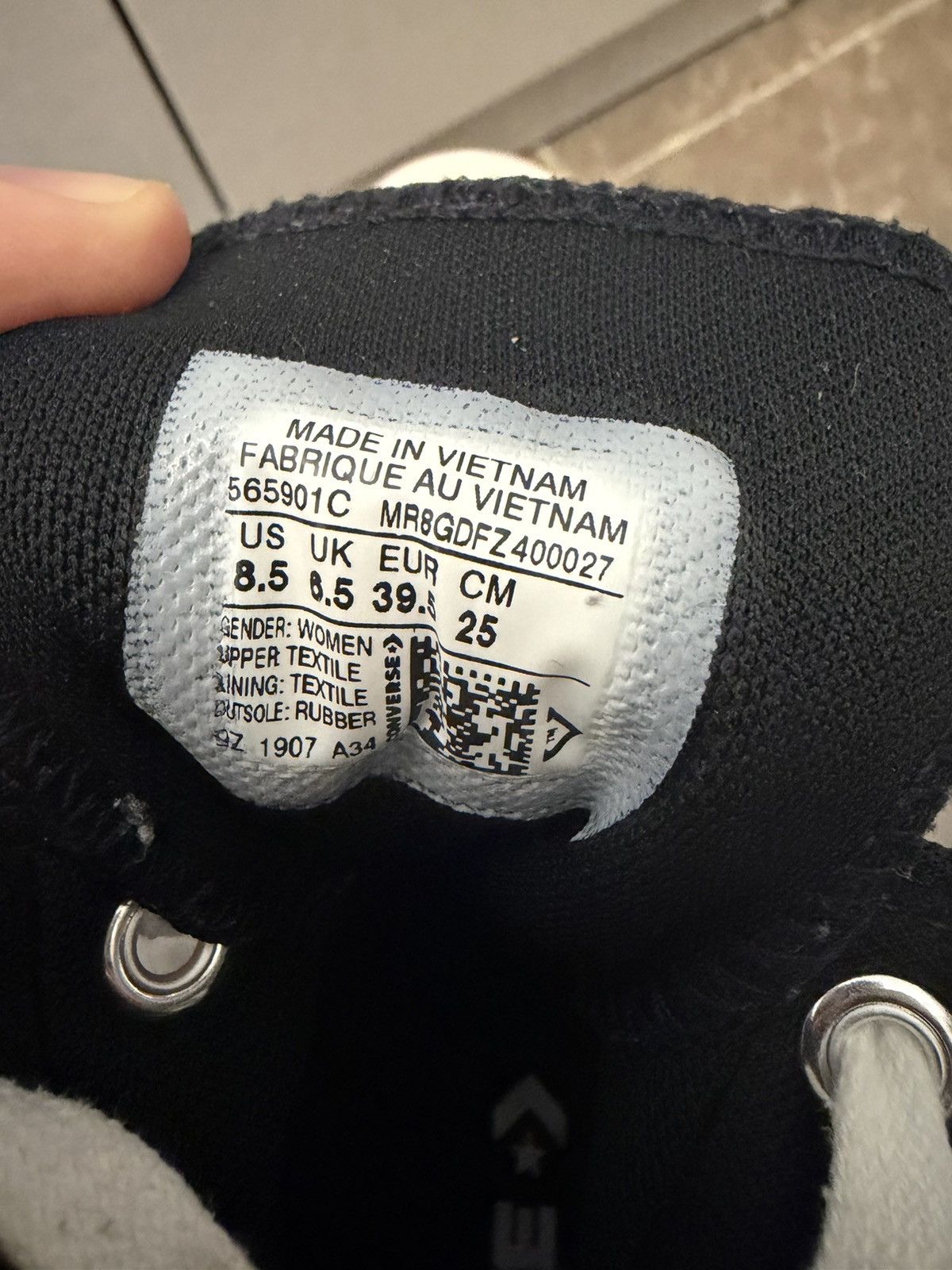 Converse Converse Chuck Taylor All Star Lift Lug Hi (Black) Size US 8.5 / IT 38.5 - 6 Thumbnail
