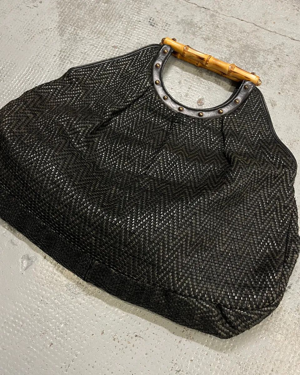 Gucci 2000s Gucci Black Bamboo Handle Hobo Bag Size ONE SIZE - 4 Thumbnail