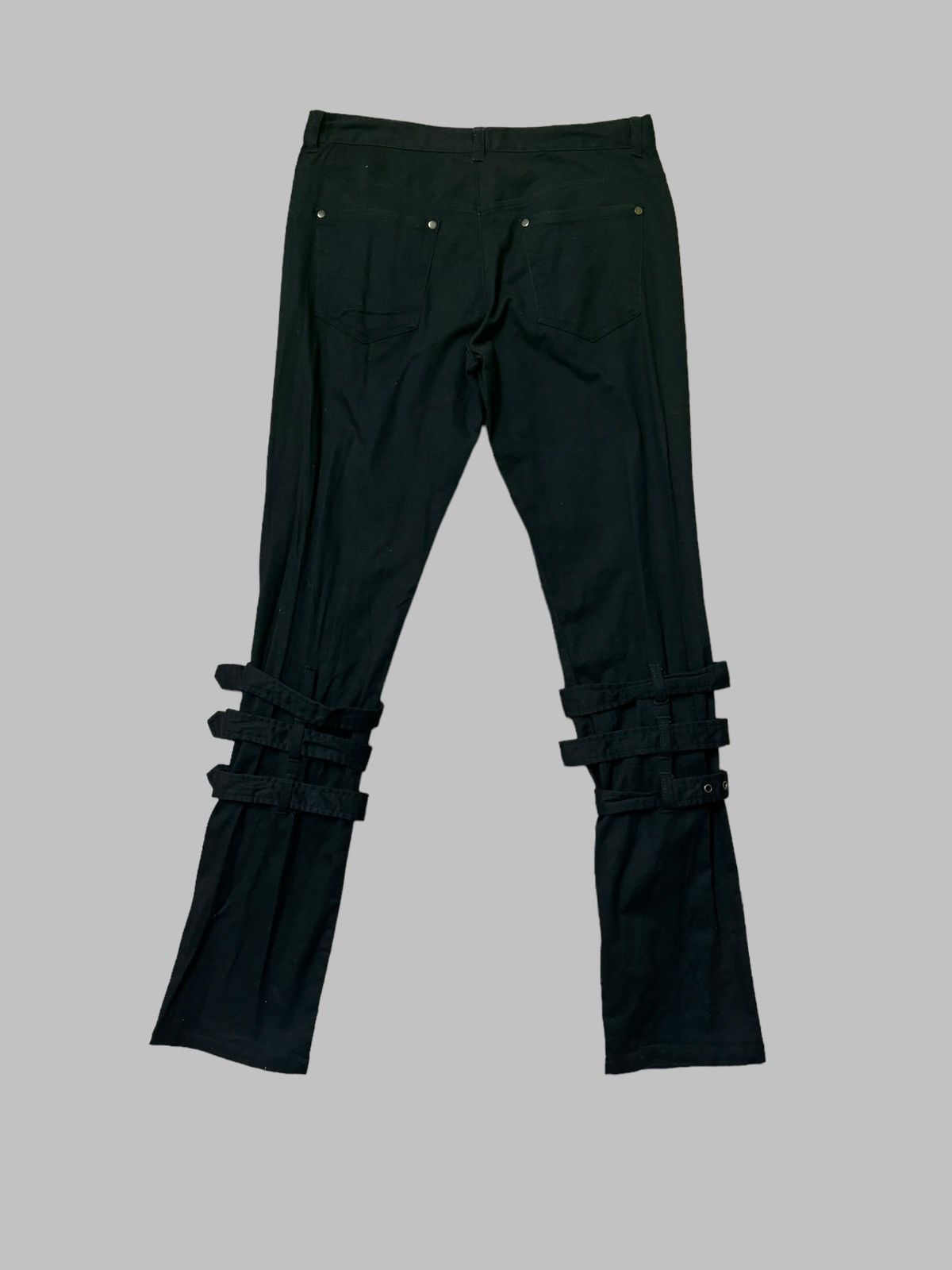 Japanese Brand × Vintage Black Peace Now Bondage Punk Rock Style Pant Size US 28 / EU 44 - 2 Thumbnail