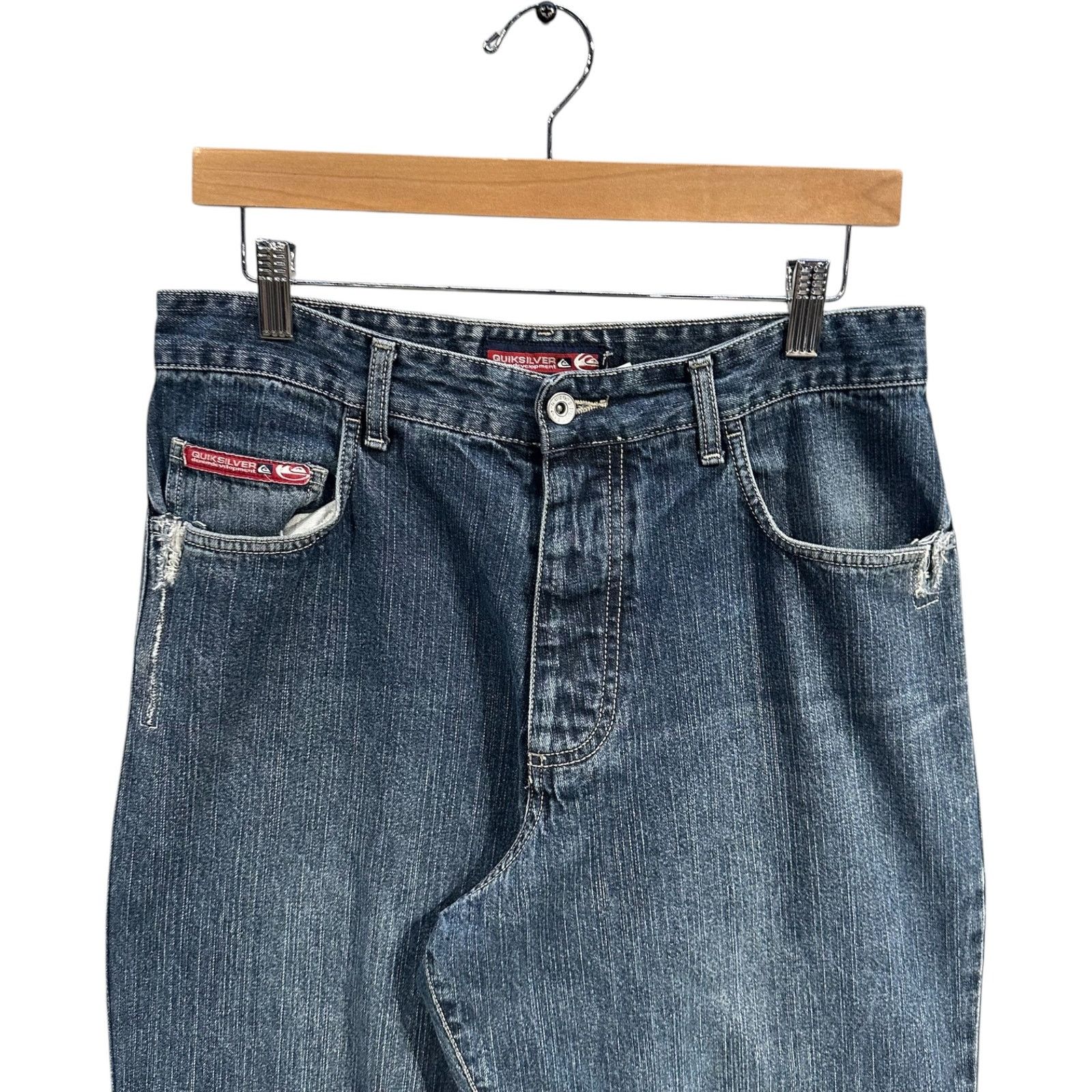 Quiksilver Vintage Y2K Quiksilver Straight Leg Denim Jeans 30x31 Size US 30 / EU 46 - 2 Thumbnail