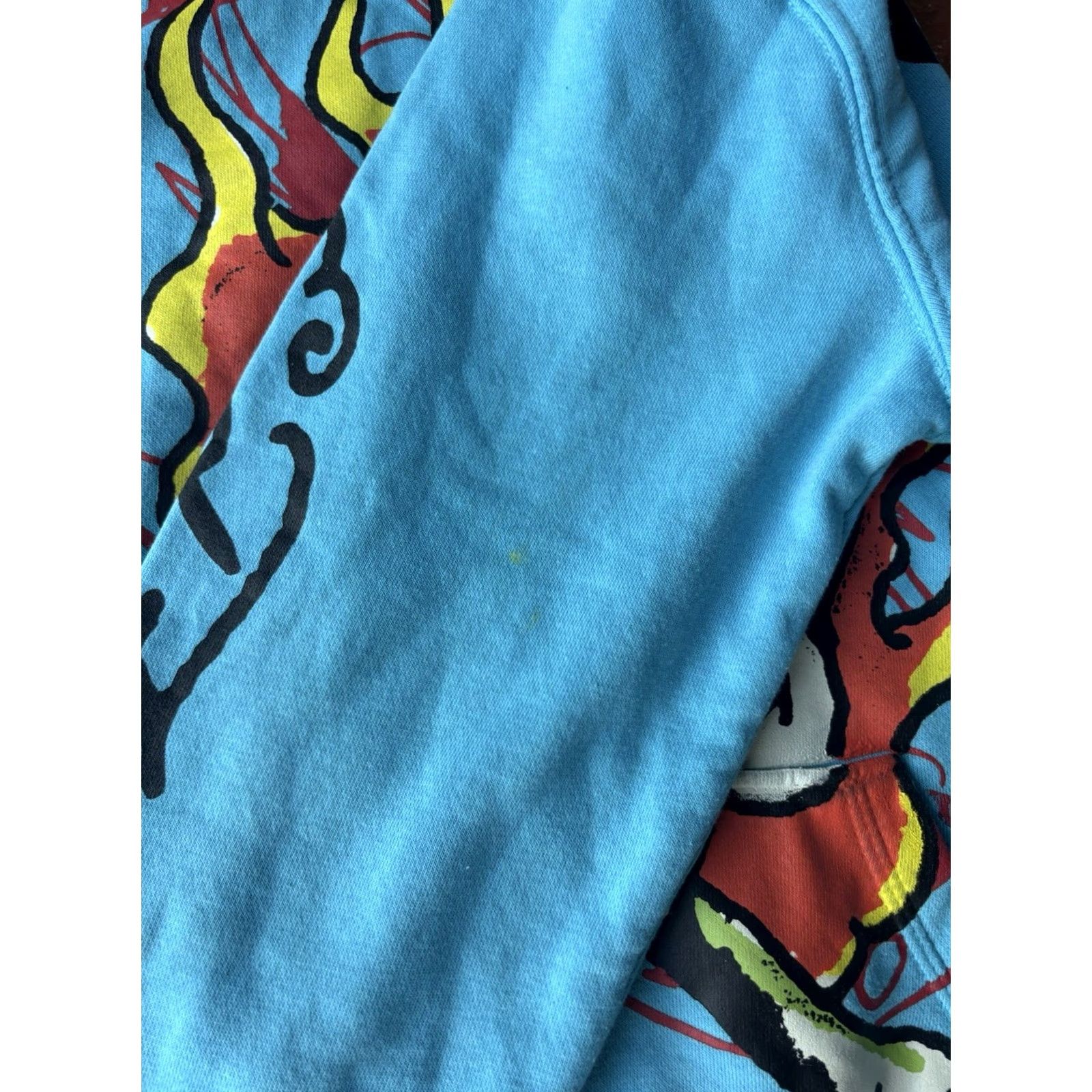 Ed Hardy Y2K Ed Hardy Flame Skull Tattoo Hoodie Sweatshirt Small Mens Blue Smooth Graphic Print Hooded Pullover Crew Neck Skull Pattern Size US S / EU 44-46 / 1 - 5 Thumbnail