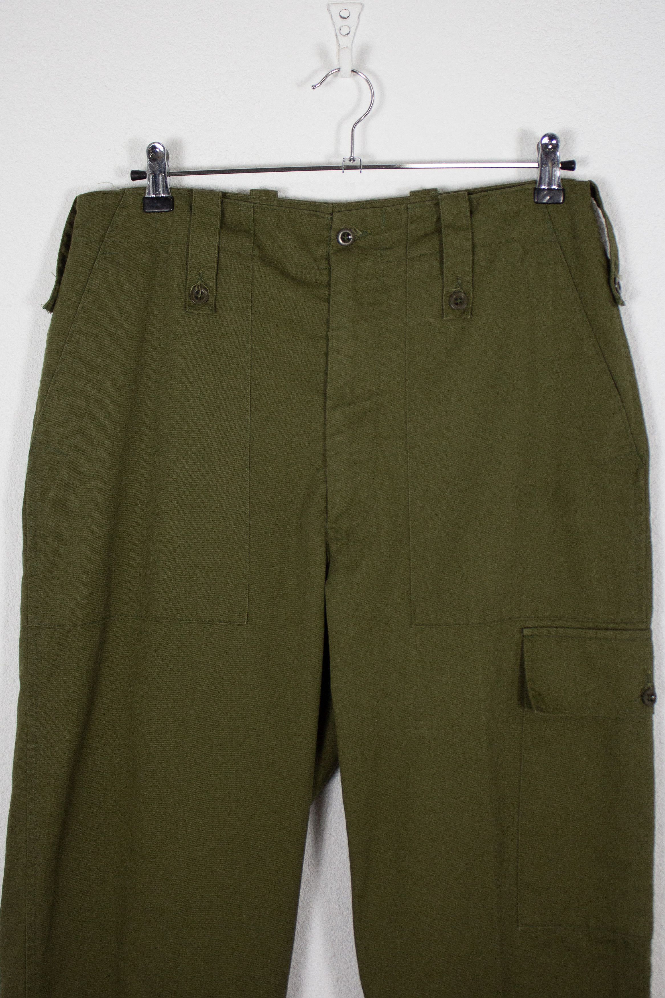 Vintage Vintage Army WWII Military Green Cargo Fatigues Trousers Size US 33 - 2 Thumbnail