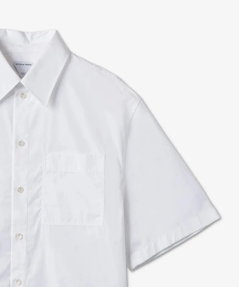 Bottega Veneta o1n1vont0325 Classic Cotton Poplin Shirt in White Size US L / EU 52-54 / 3 - 3 Thumbnail