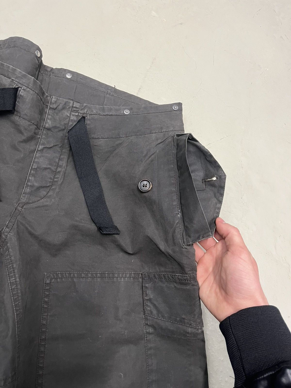 Prada Archive rare waxed vintage 90s cargo pocket pants Size US 32 / EU 48 - 13 Thumbnail
