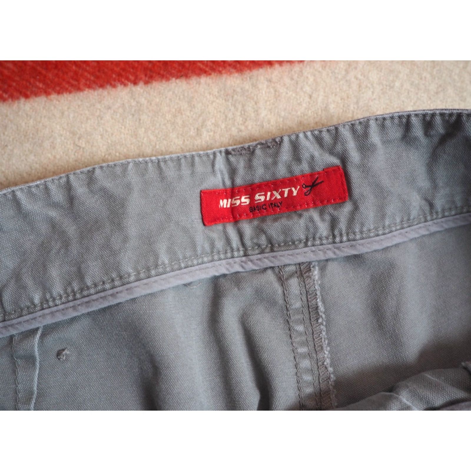 Miss Sixty VTG Miss Sixty Italy Chino Pants Women 2000s Stone Gray Low Rise 31x29 Flare Cotton Grunge Size 24" / US 00 / IT 34 - 5 Thumbnail