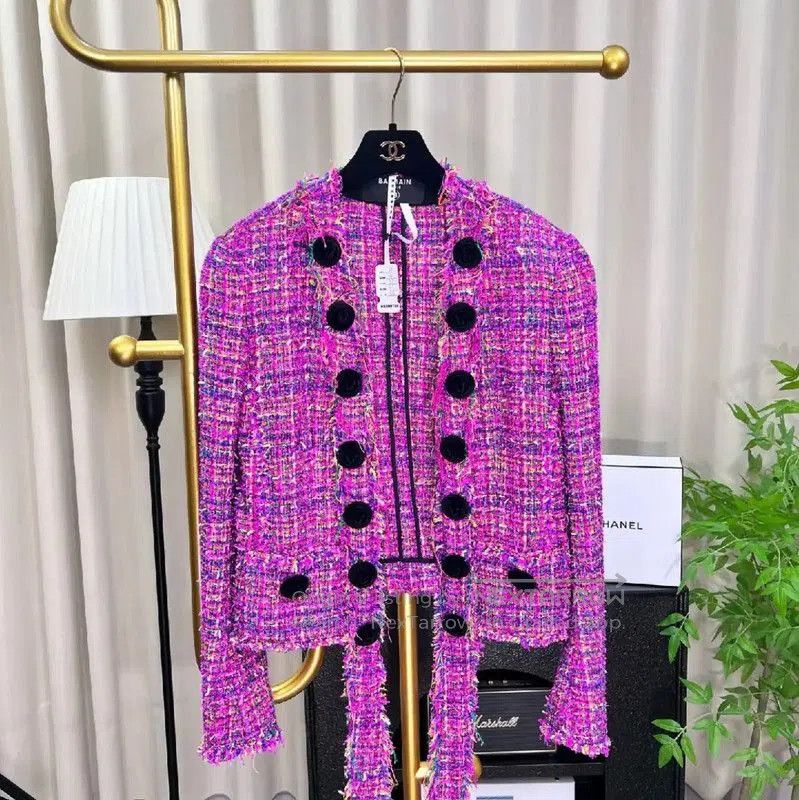 Balmain Balmain Pink Polyester Women's Jacket . Size M / US 6-8 / IT 42-44 - 1 Thumbnail