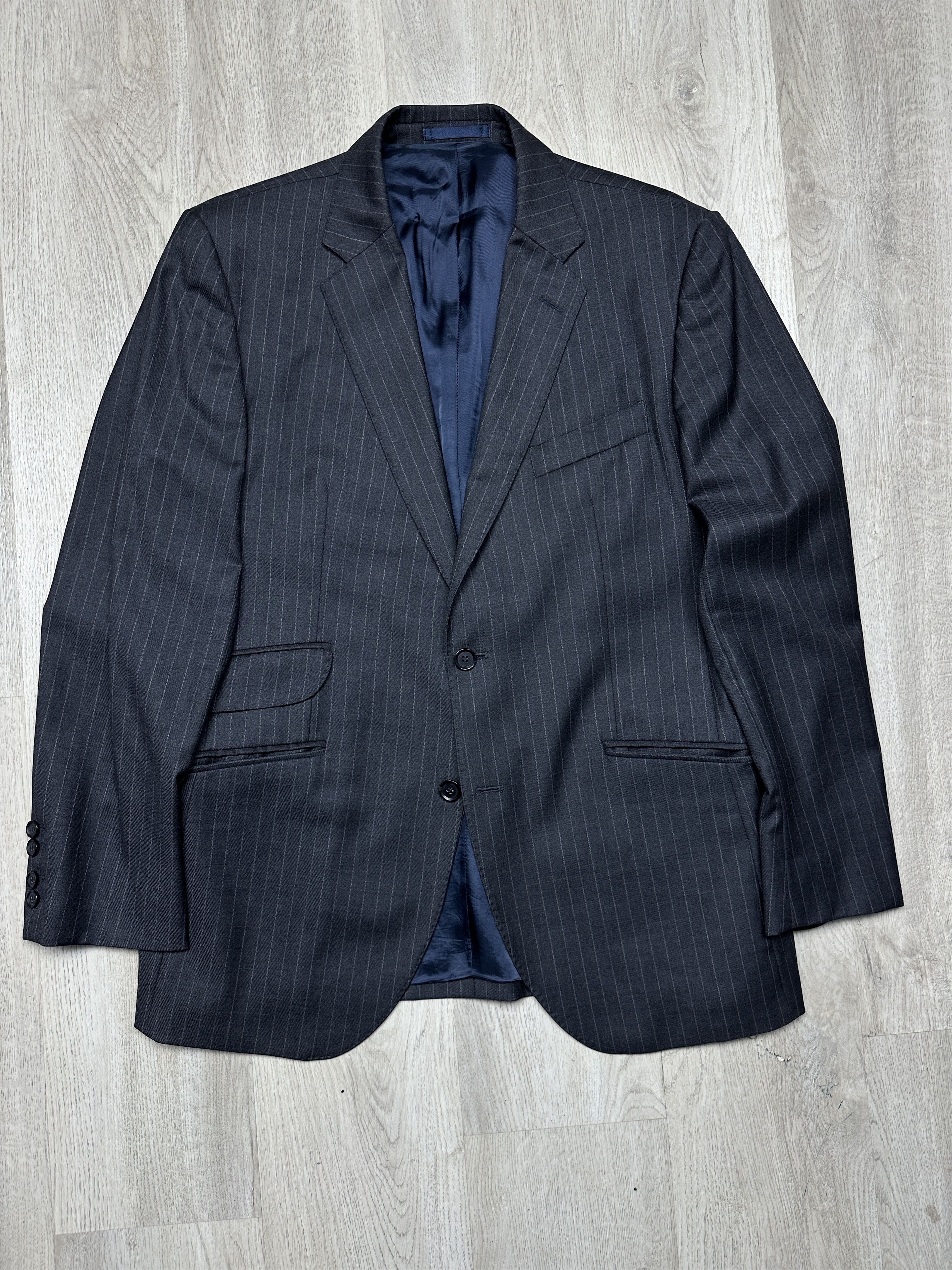 Hackett Hackett London Ing Loro Piana Mens Wool Suit Blazer + Pants Size 42R - 2 Thumbnail