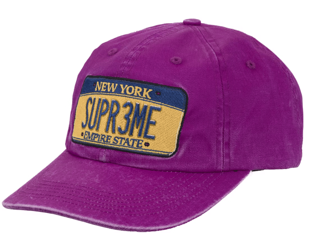 Supreme Supreme License Plate 6-Panel (FW25) Purple Sz Adjustable Size ONE SIZE - 1 Thumbnail