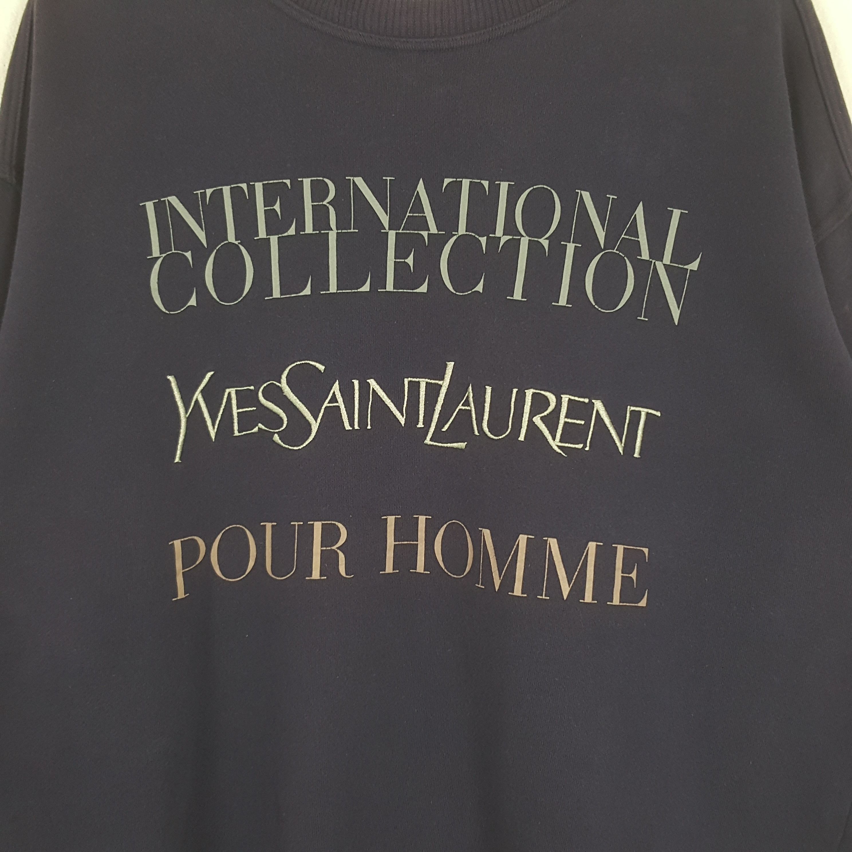 Vintage Vintage Yves Saint Laurent Pour Homme Designer Sweatshirt Size US L / EU 52-54 / 3 - 2 Thumbnail