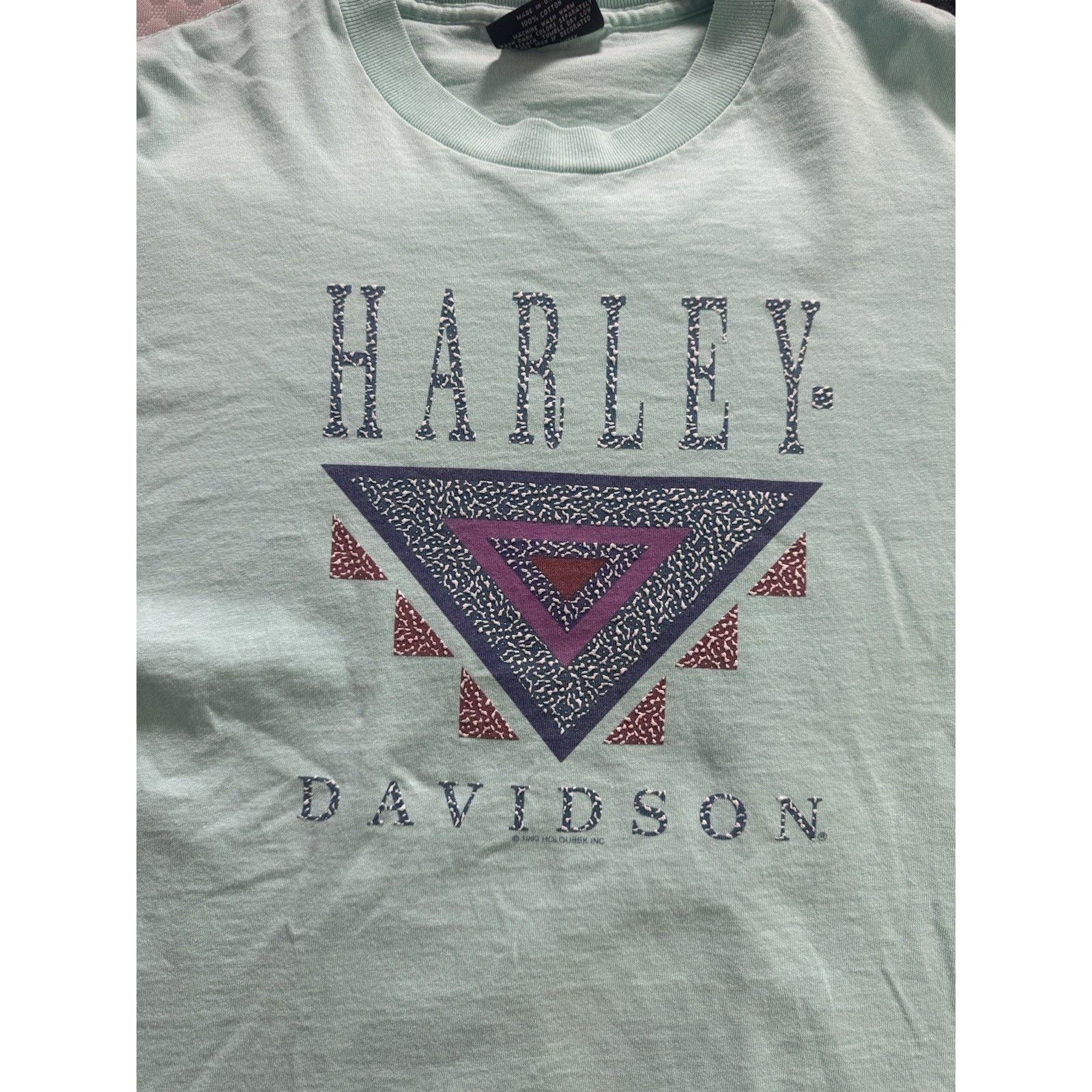 Harley Davidson Vintage 1993 Harley Davidson XL Holoubek USA Mint Green Size XL / US 12-14 / IT 48-50 - 2 Thumbnail