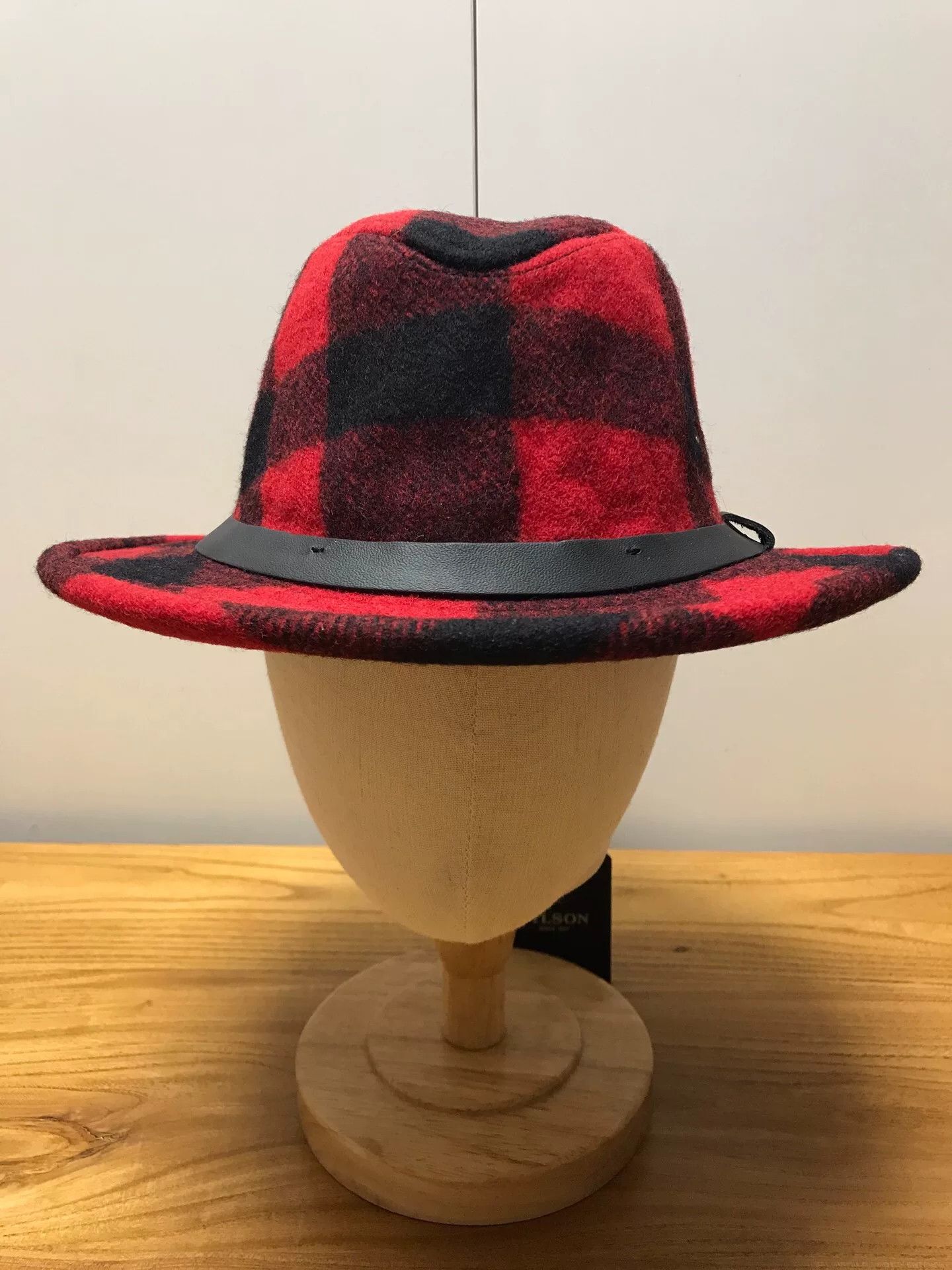 Filson Filson Red Black Plaid Wool Fedora XL Size ONE SIZE - 1 Thumbnail