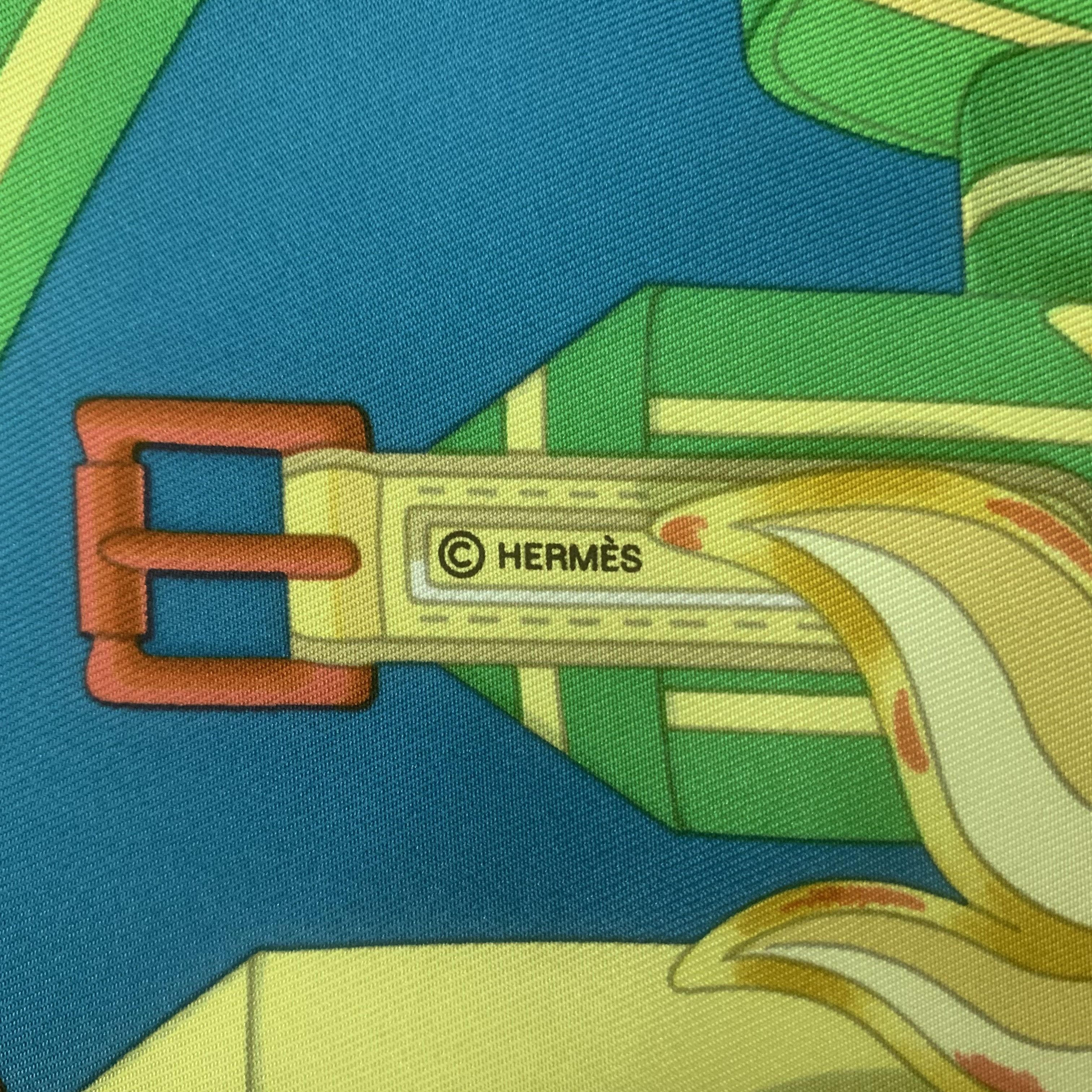 Hermes Hermes Scarf Les Sangles de Phoebus by J. Metz 90cm A4971 Size ONE SIZE - 10 Thumbnail