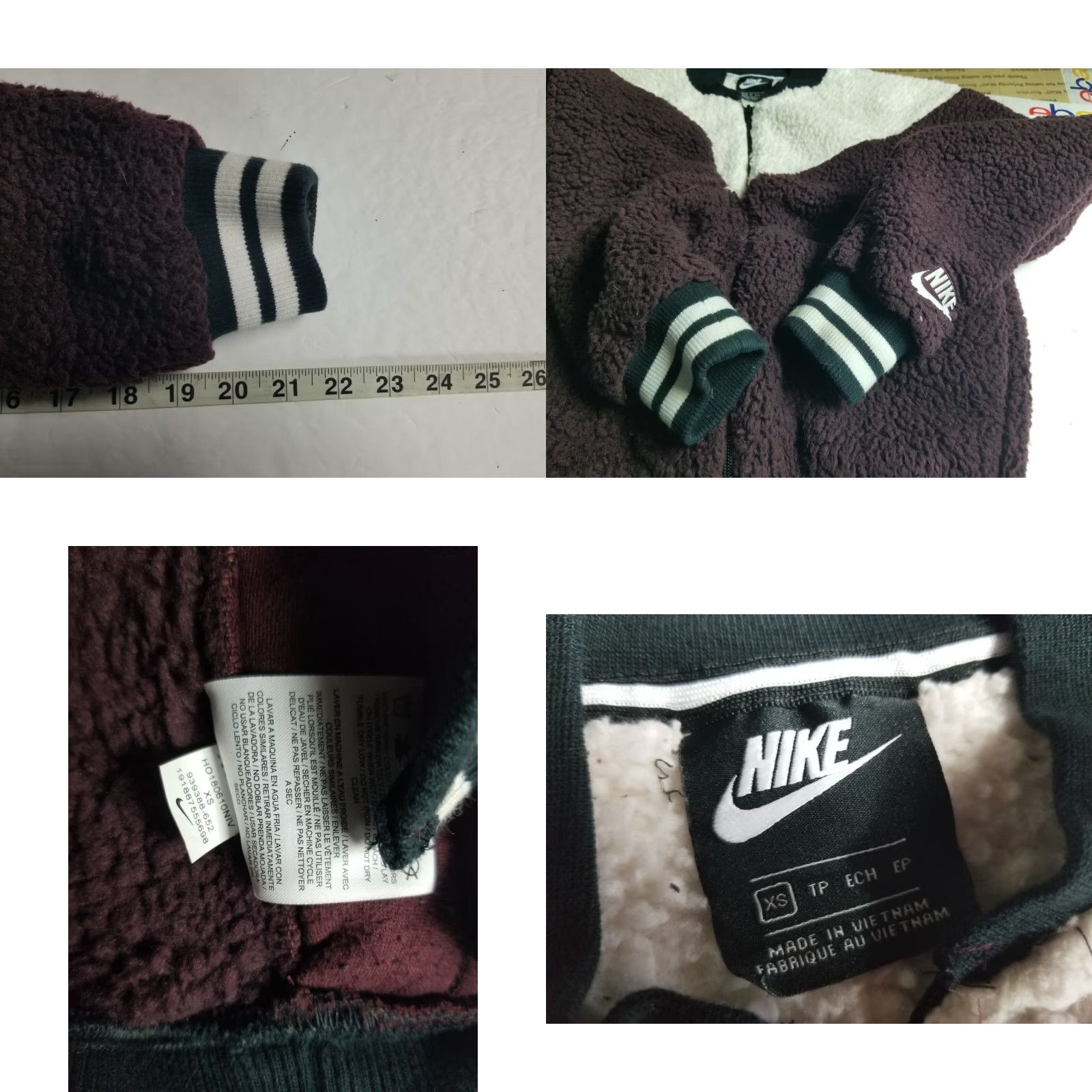 Nike Nike Sportswear Swoosh Sherpa Fleece Jacket XS Women Multicolor Zip Jacket Size XS / US 0-2 / IT 36-38 - 8 Thumbnail