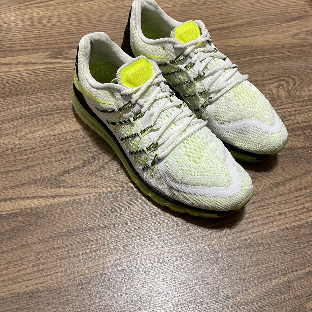 Nike Nike Air Max 2015 Running Shoes White Volt Green Size US 11 / EU 44 - 5 Thumbnail