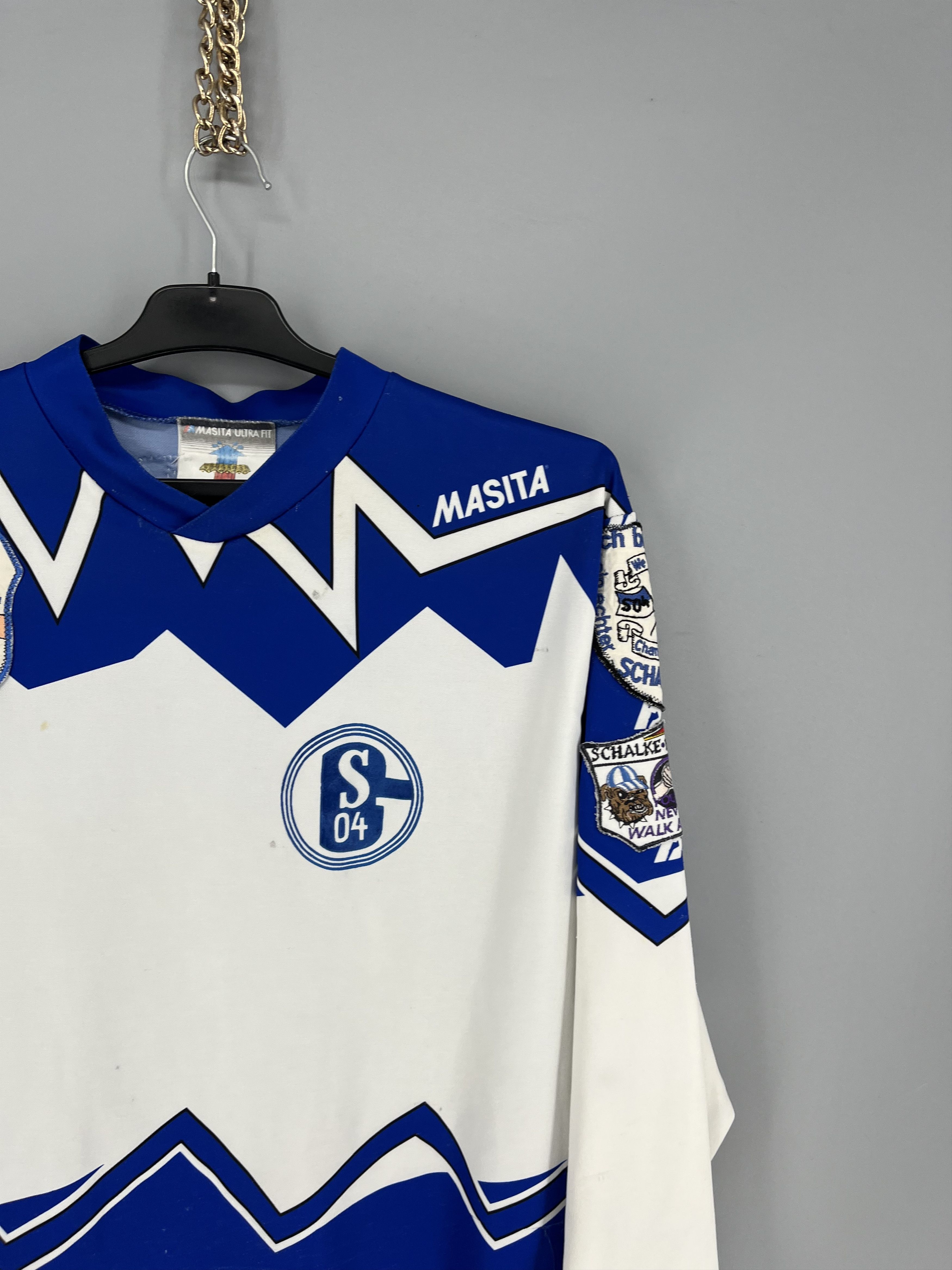 Vintage 90s Schalke 04 Masita XL Long Sleeve Fan Shirt Patched Size US XL / EU 56 / 4 - 5 Thumbnail