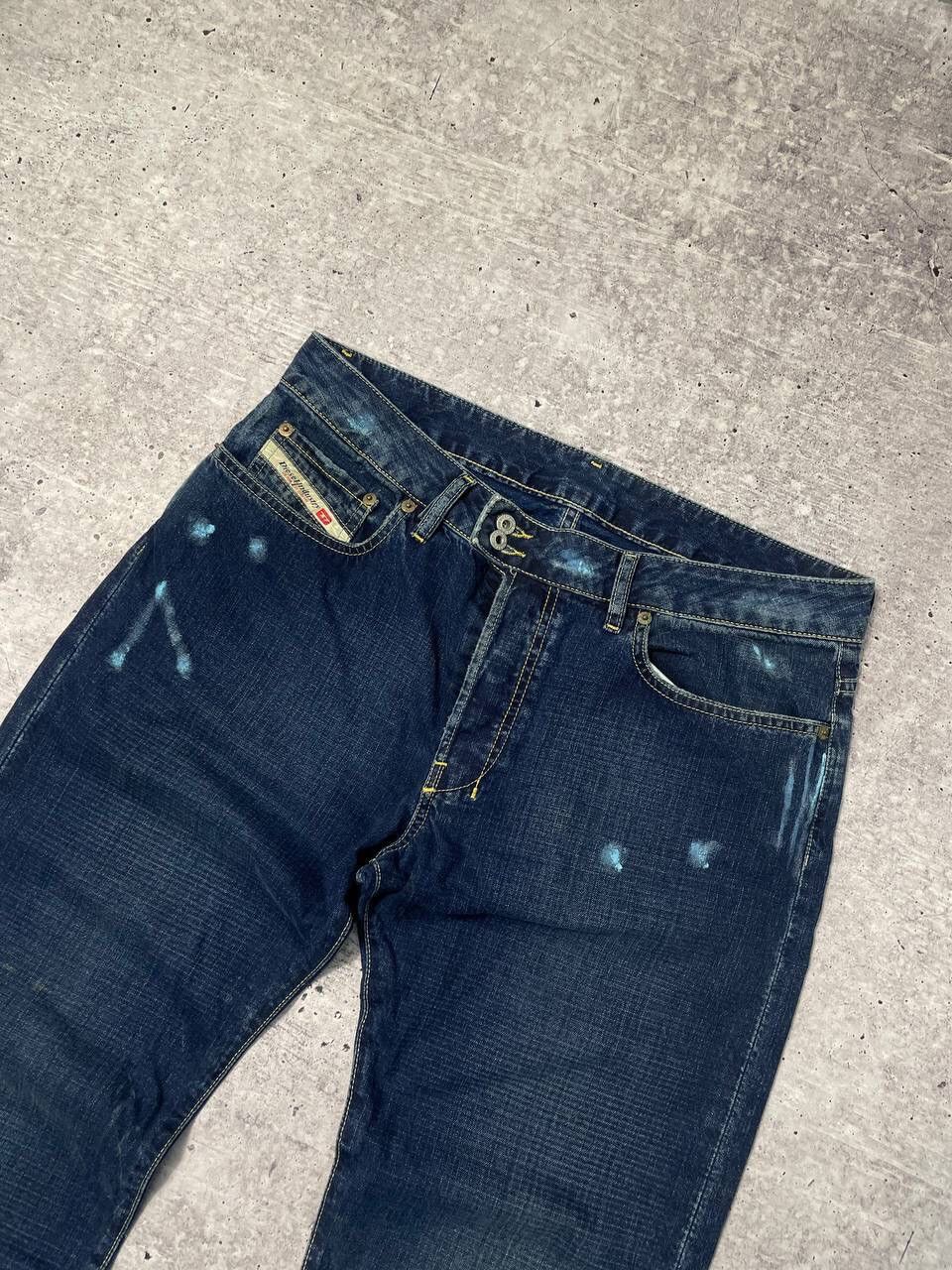 Diesel Vintage Crazy Diesel Painted Denim Jeans Y2K Size US 31 - 6 Thumbnail
