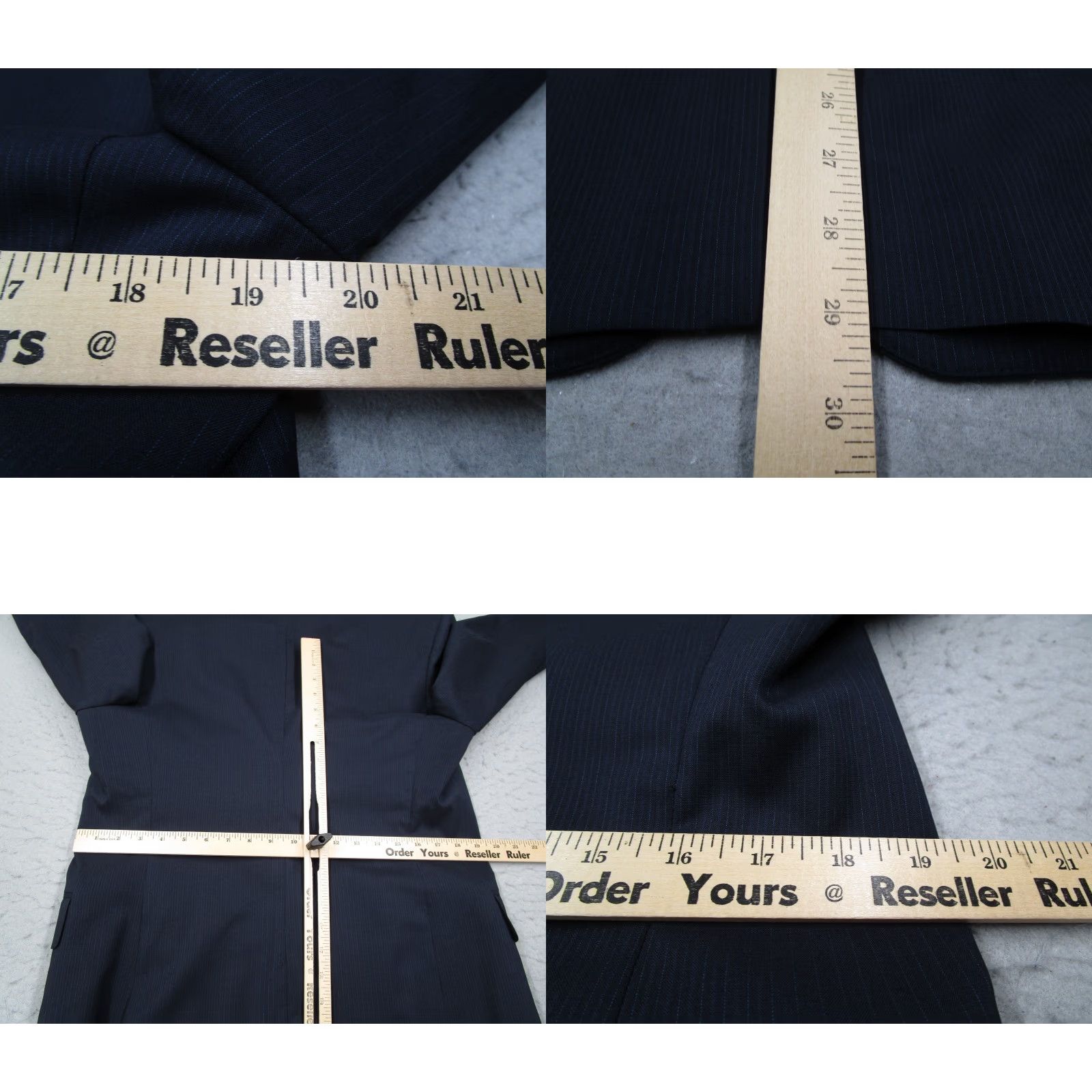 John Varvatos John Varvatos Jacket Mens 38 Regular Blue Striped 2 Button Wool Made in Italy Size US XXS / EU 40 - 8 Thumbnail