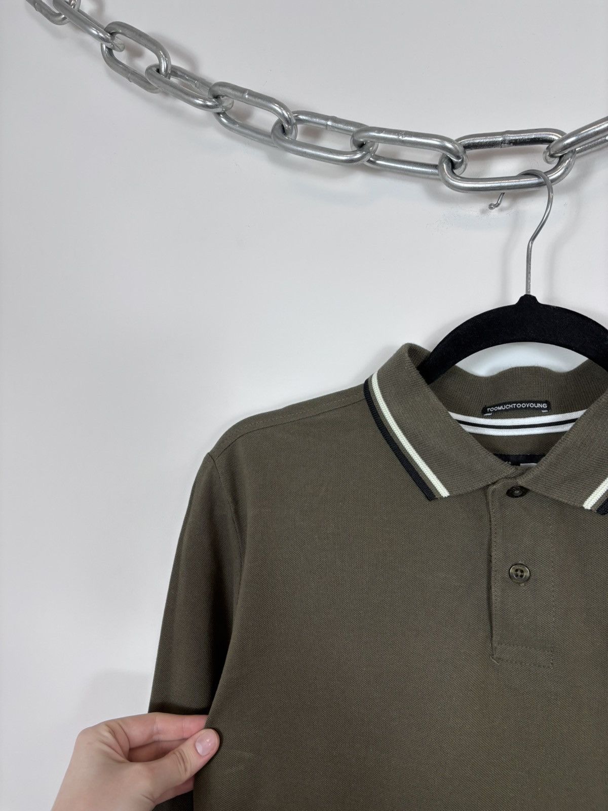 Weekend Offender Weekend Offender Men’s Khaki Long Sleeve Polo Shirt Size US S / EU 44-46 / 1 - 7 Thumbnail