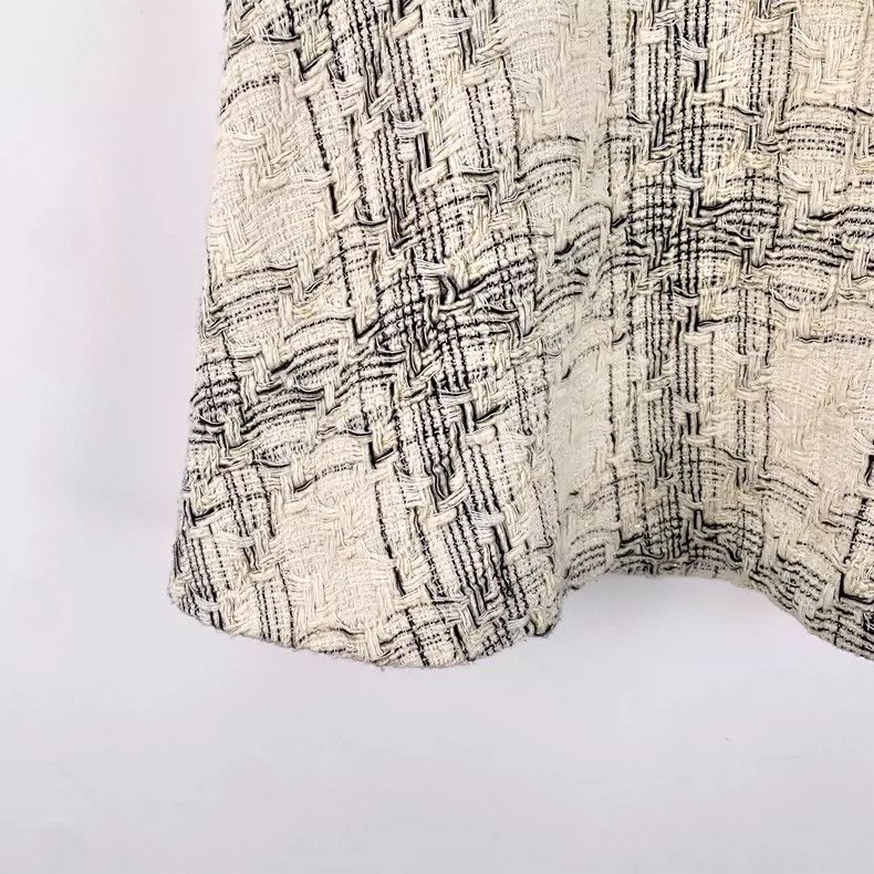Chanel Chanel Waterfall Series Beige Tassel Wool Woven Tweed Skirt Size 42" / US 20 - 4 Thumbnail
