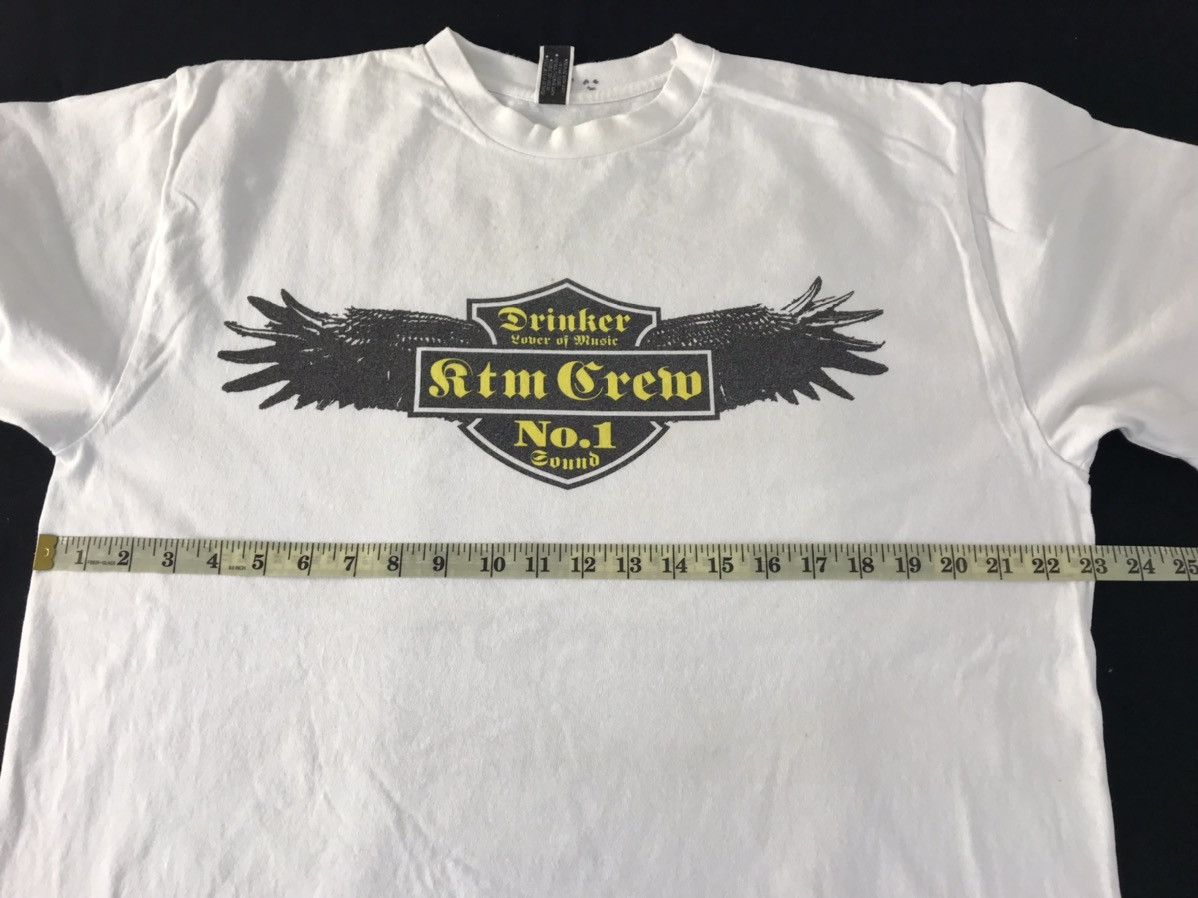 Japanese Brand KTM Crew Drinker Lover Of Music Skull Wing Logo Printed Size US XL / EU 56 / 4 - 8 Thumbnail