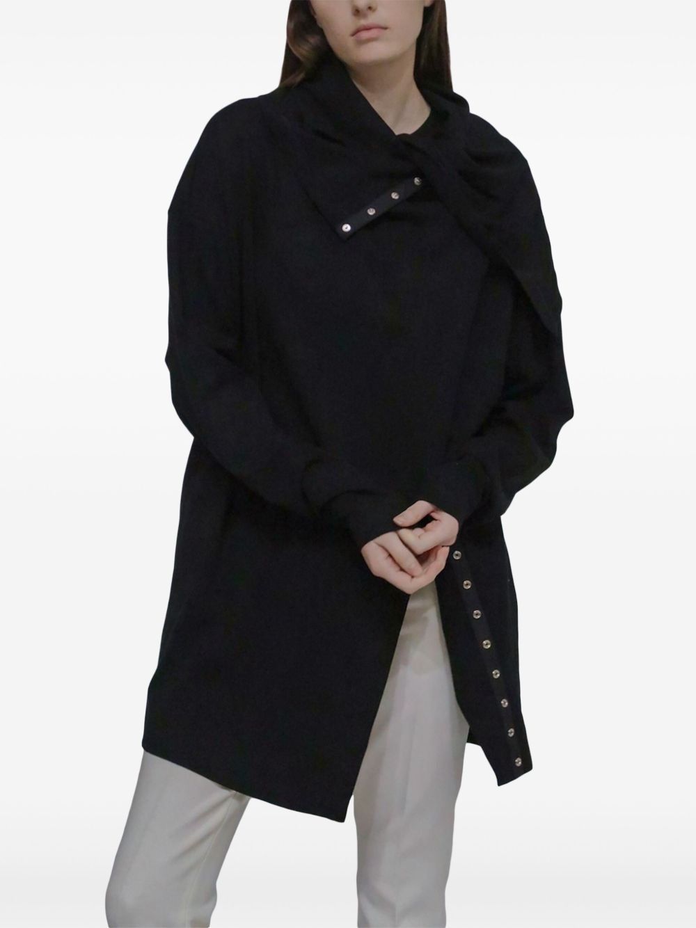 Jil Sander o1y1025 Blouse in Black Size S / US 4 / IT 40 - 3 Thumbnail