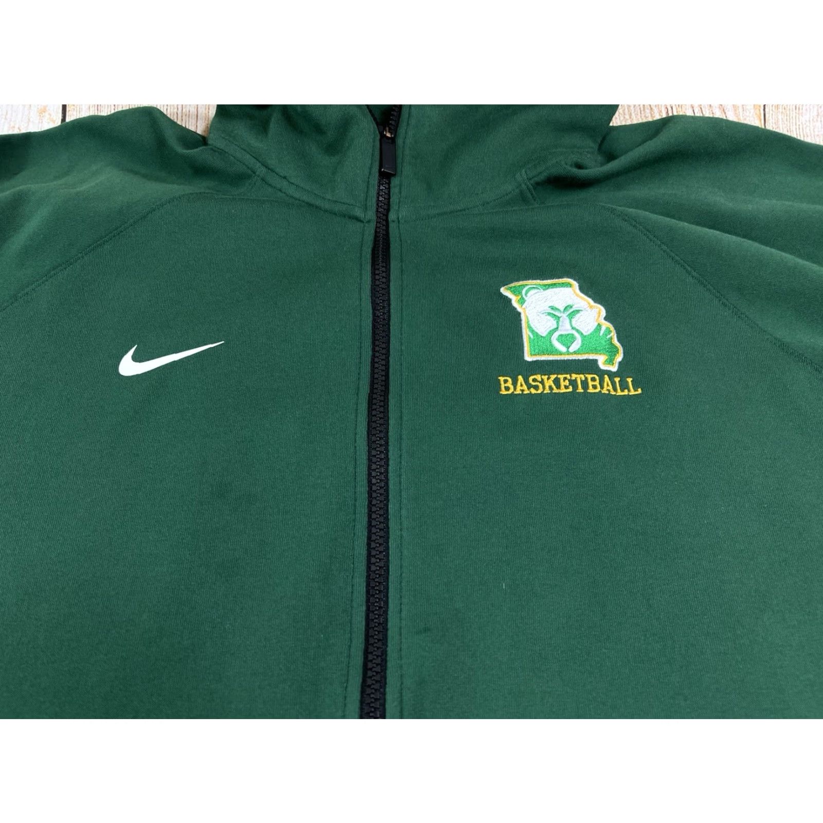 Nike VINTAGE Mens Nike Team Hoodie Dark Green Black Dri Fit Showtime Bears Basketball Large Size US L / EU 52-54 / 3 - 4 Thumbnail