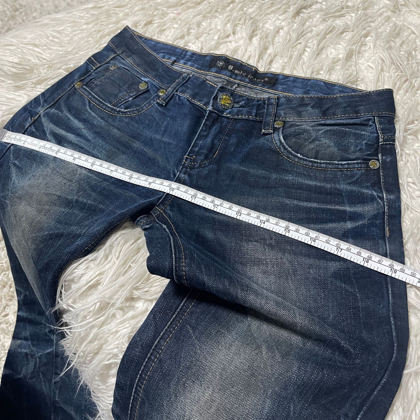 Hysteric Glamour × Undercover Vintage Japanese Brand Faded Wash Low-rise Denim Jeans Blue Size 30" / US 8 / IT 44 - 18 Thumbnail